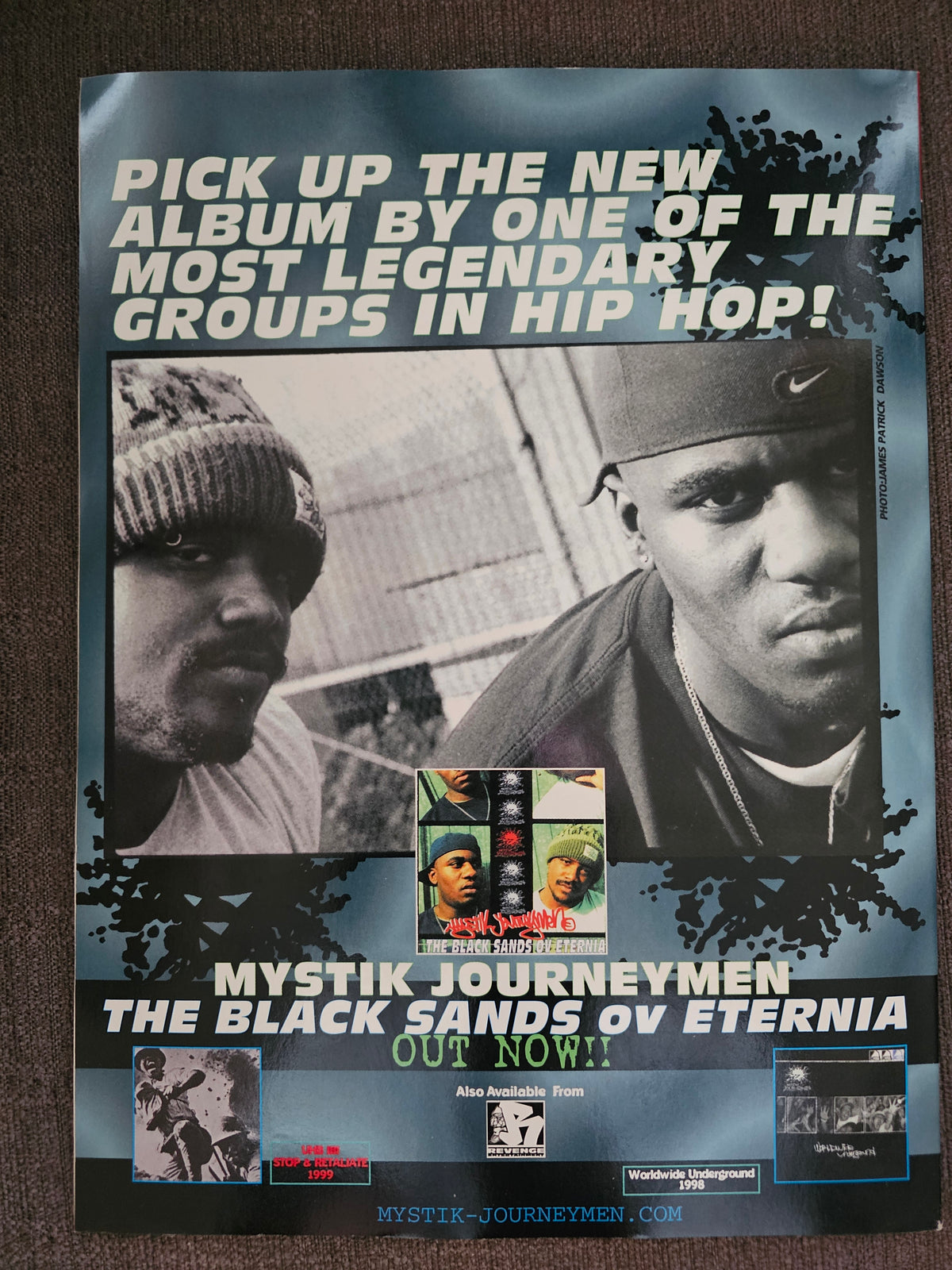 Mystik Journeymen The Black Sands ov Eternia back-cover advertisement