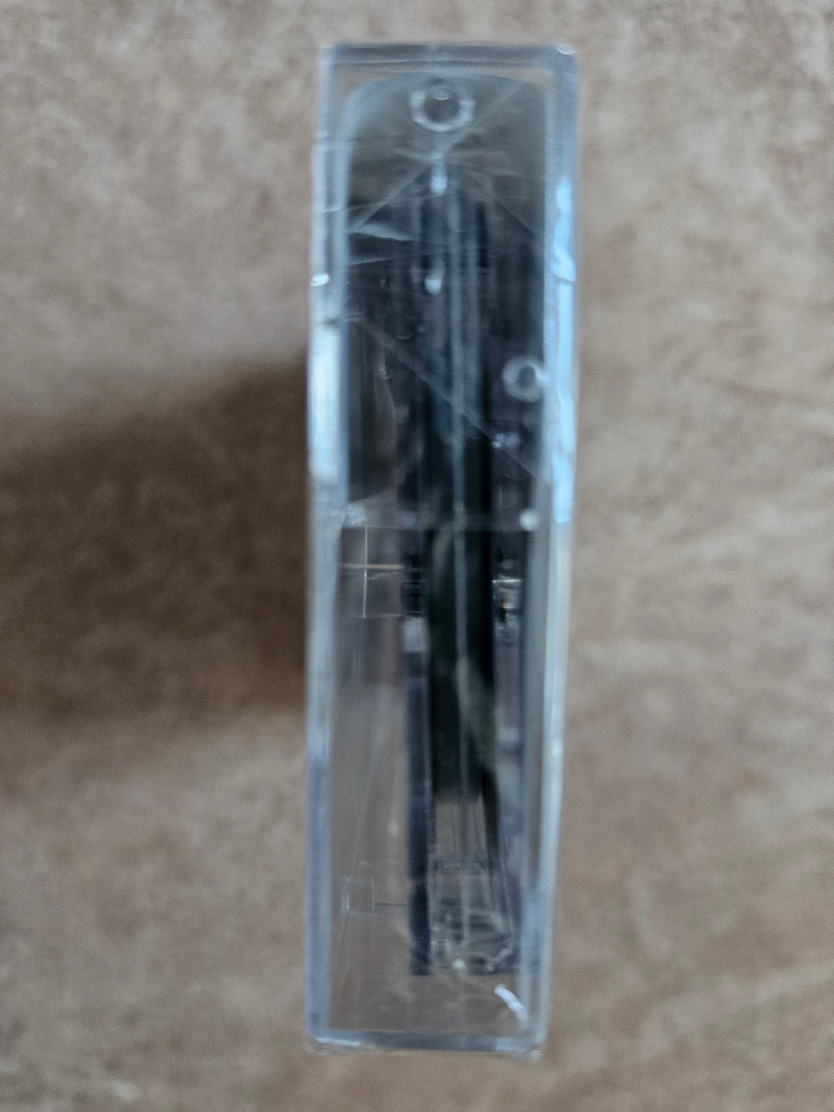 Cassette case edge close-up