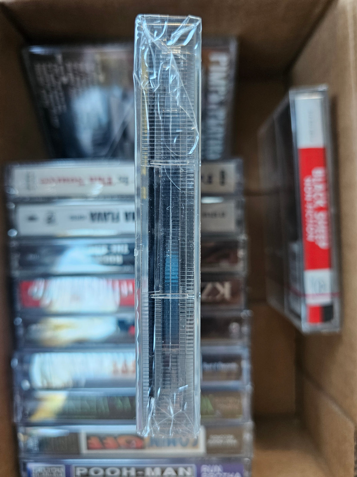 Live and Let Die cassette edge showing gathered outer-wrap folds