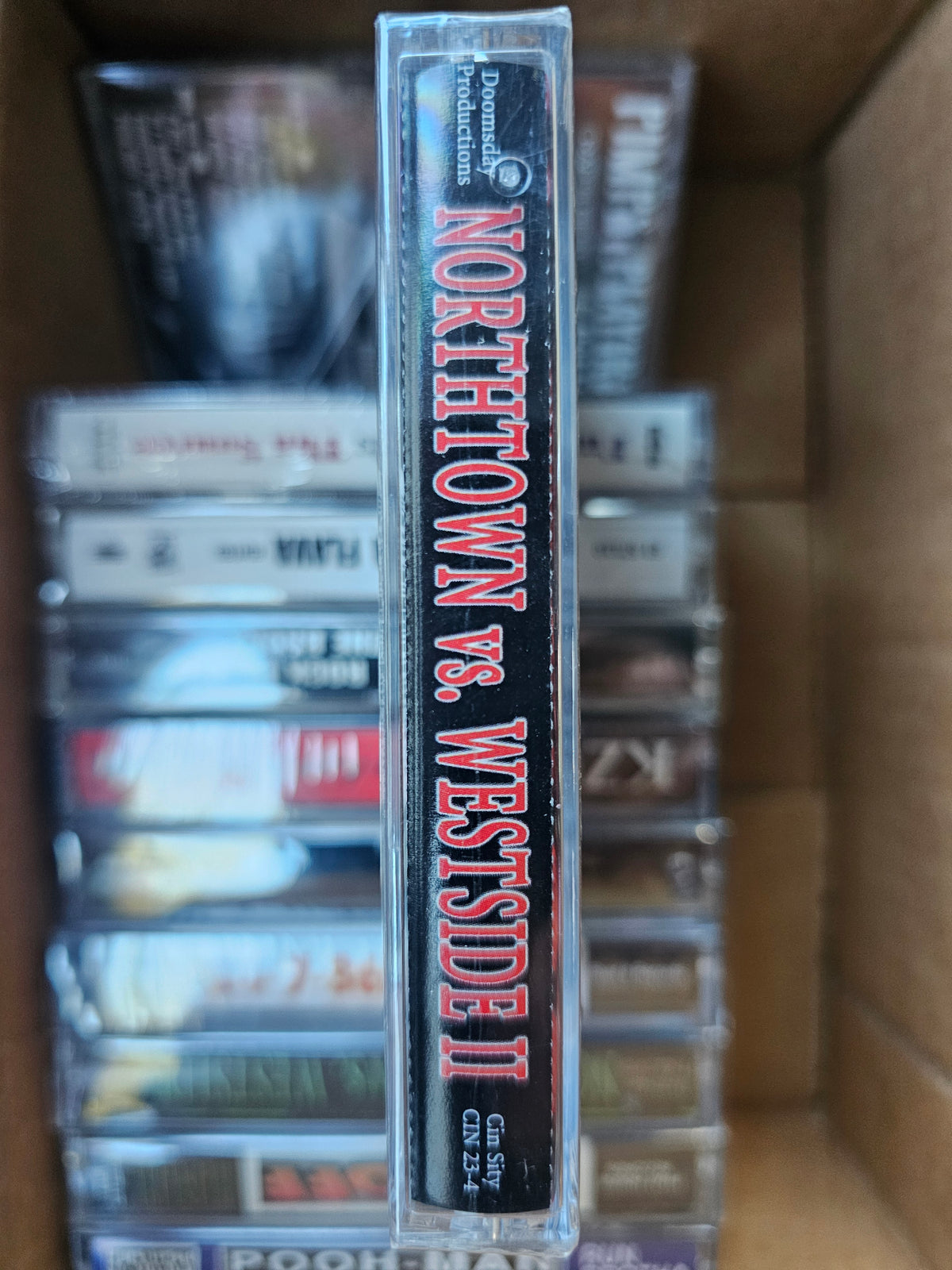 Northtown vs. Westside II cassette spine with CIN 23-4 catalog number
