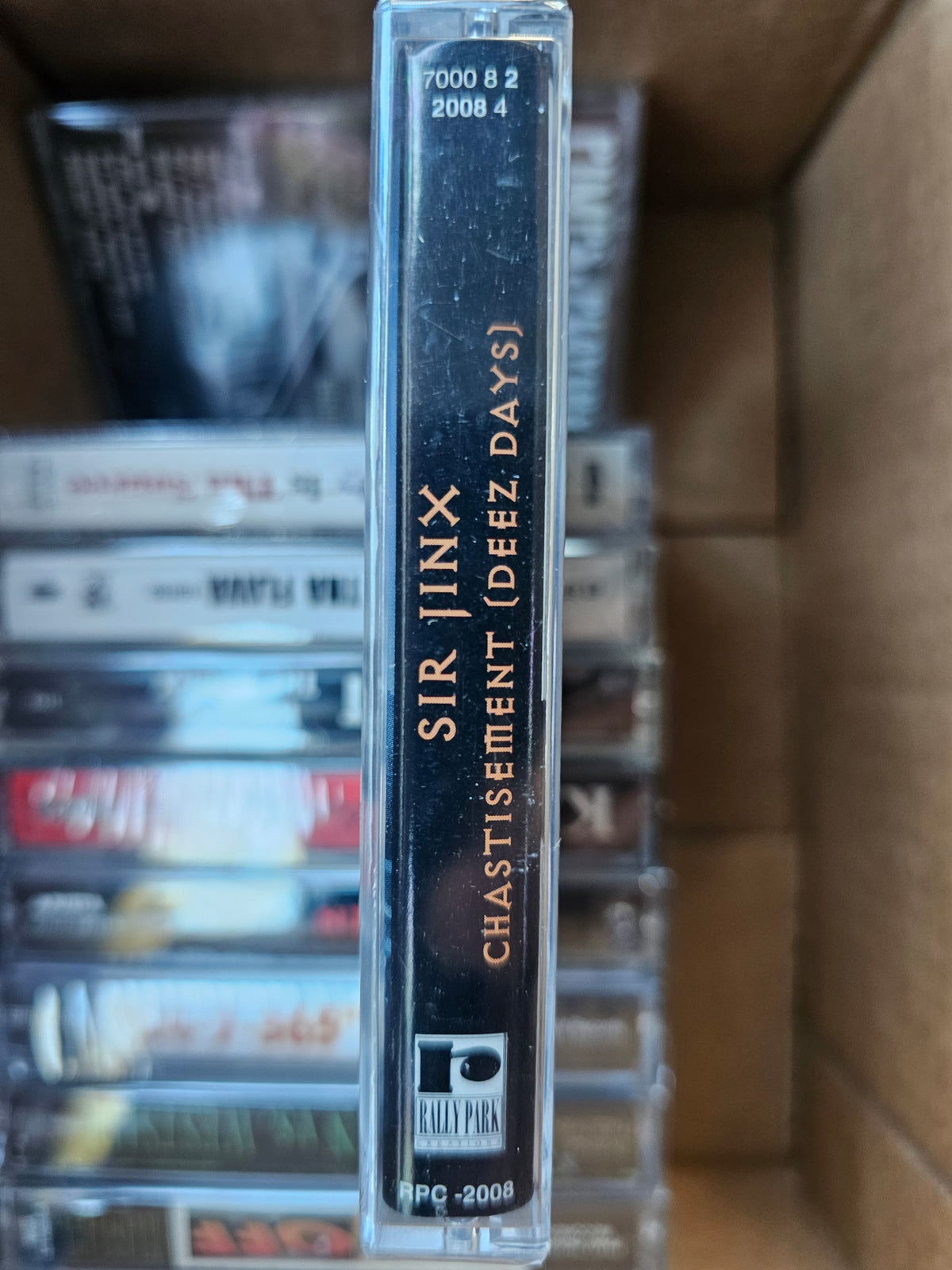 Sir Jinx Chastisement cassette spine with RPC-2008 catalog number