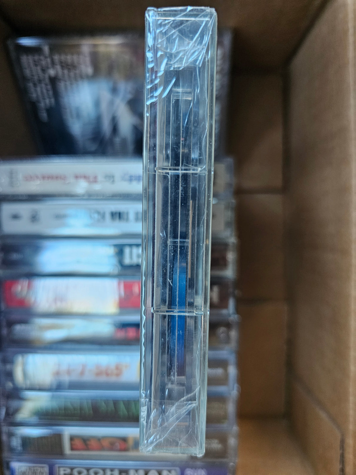 Mr. Mystic cassette edge showing gathered wrap folds