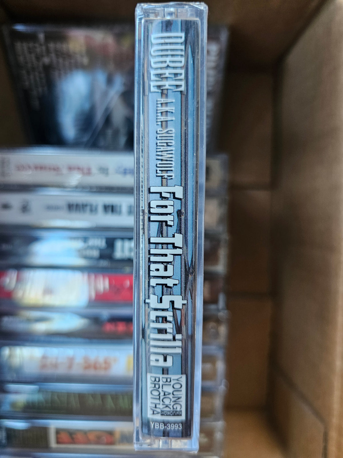 Dubee For That Scrilla cassette spine and catalog number