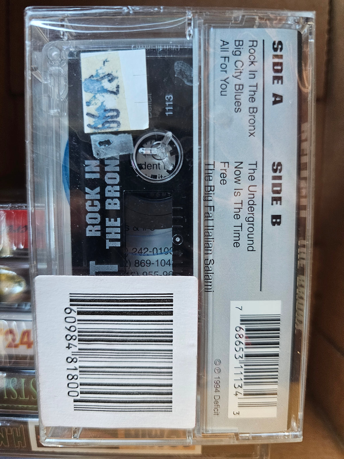 Deficit Rock in the Bronx cassette spine