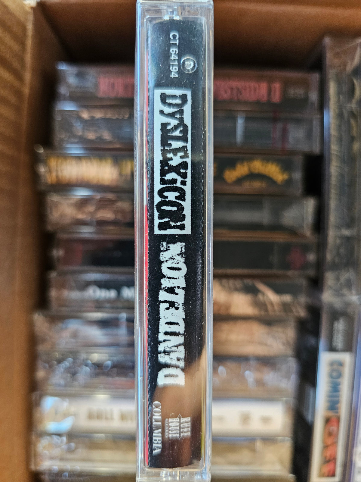 Dandelion Dyslexicon cassette spine showing CT 64194