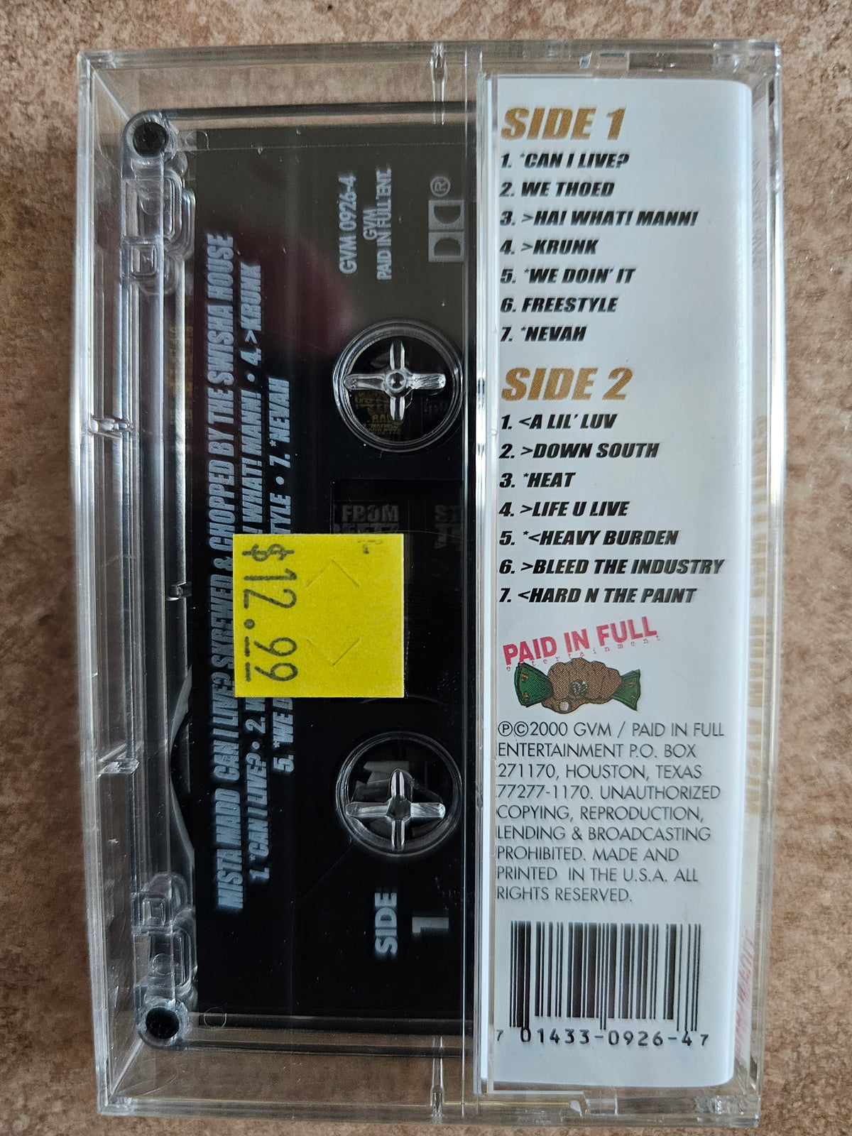Mista Madd Can I Live? cassette detail