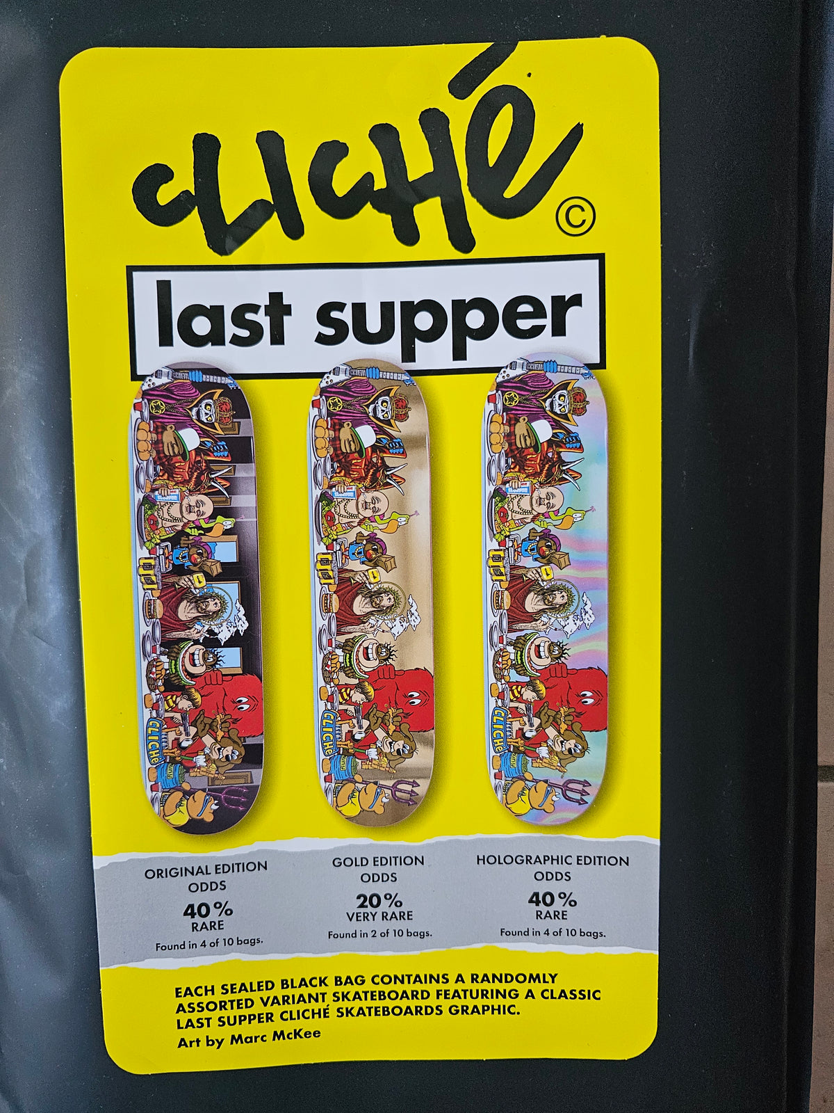 Close-up of left side of Marc McKee Last Supper artwork