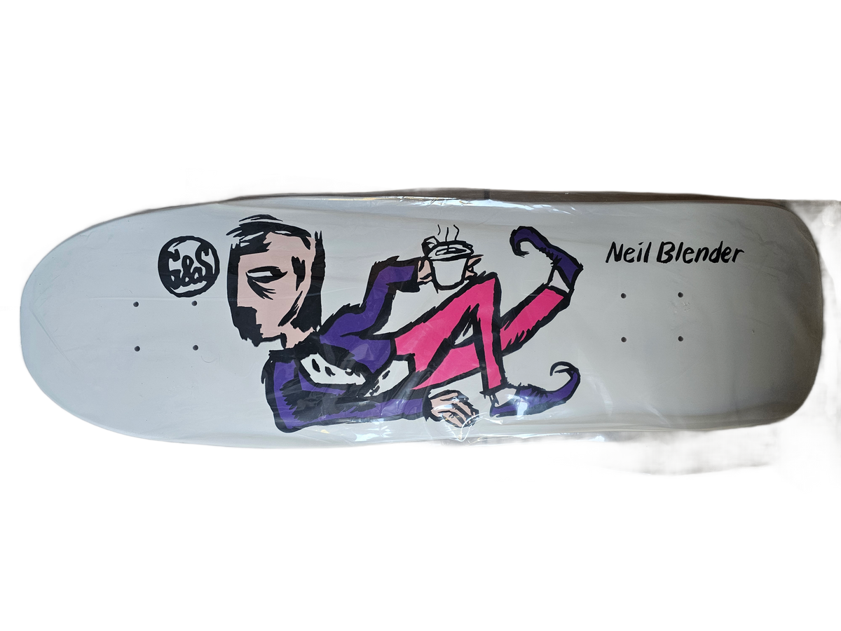 G&S Neil Blender "Coffee Break" Skateboard Deck – White (NOS)