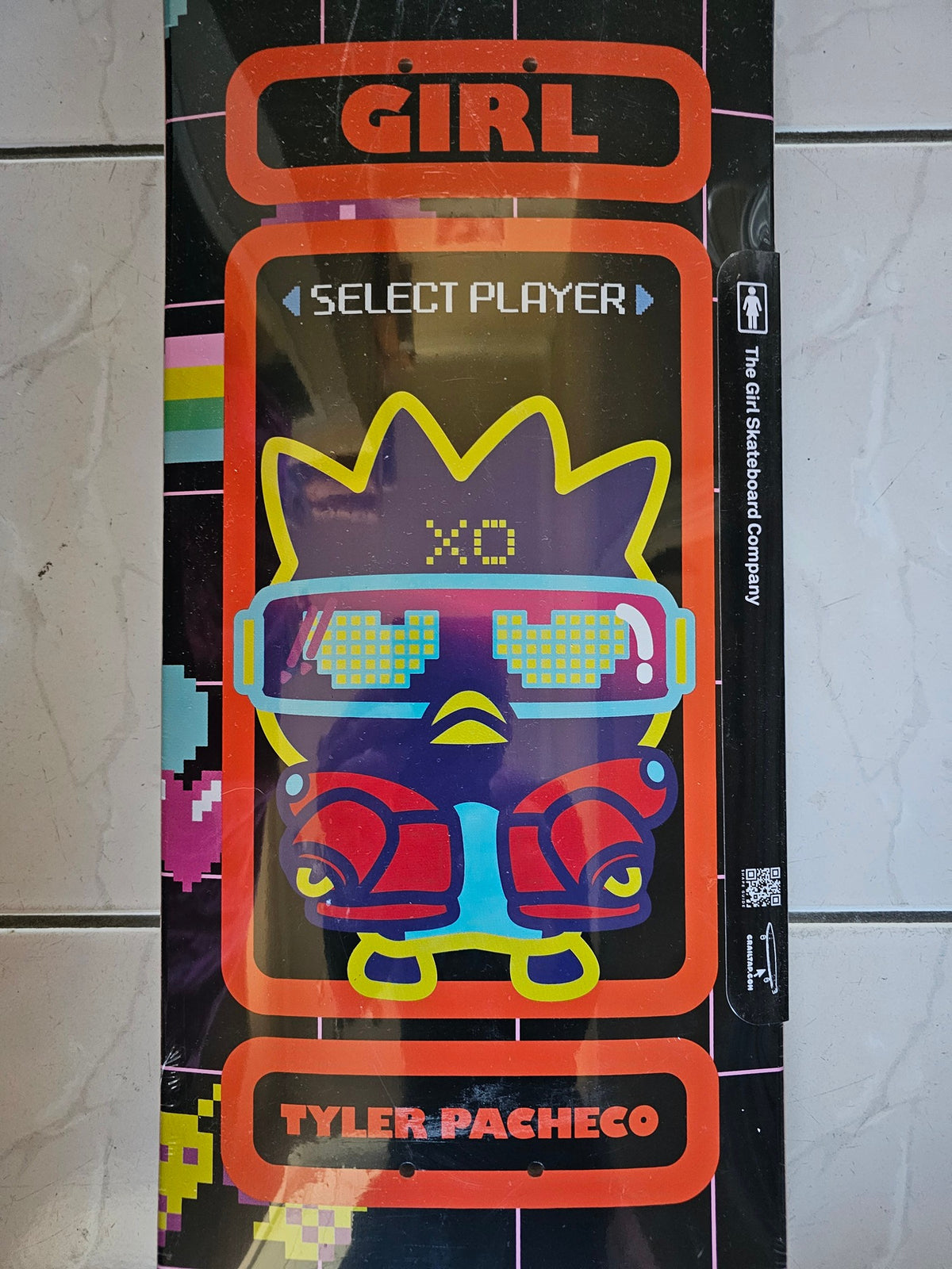 Girl × Sanrio Tyler Pacheco "Badtz-Maru" Skateboard Deck - 8.375"