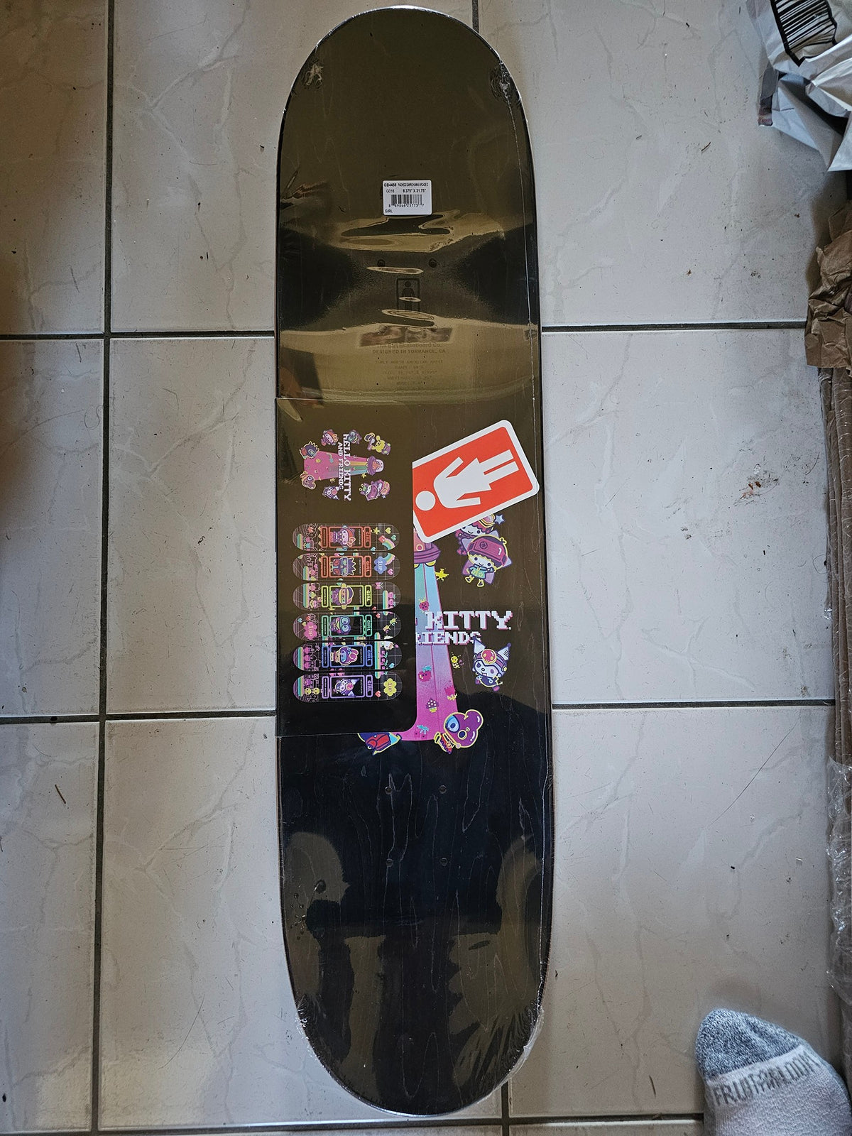 Girl × Sanrio Tyler Pacheco "Badtz-Maru" Skateboard Deck - 8.375"