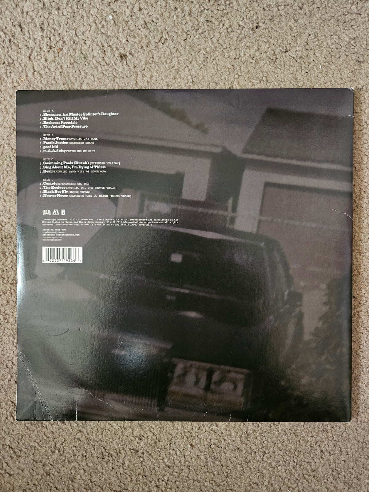 Kendrick Lamar "good kid, m.A.A.d city" 2xLP | Black Vinyl