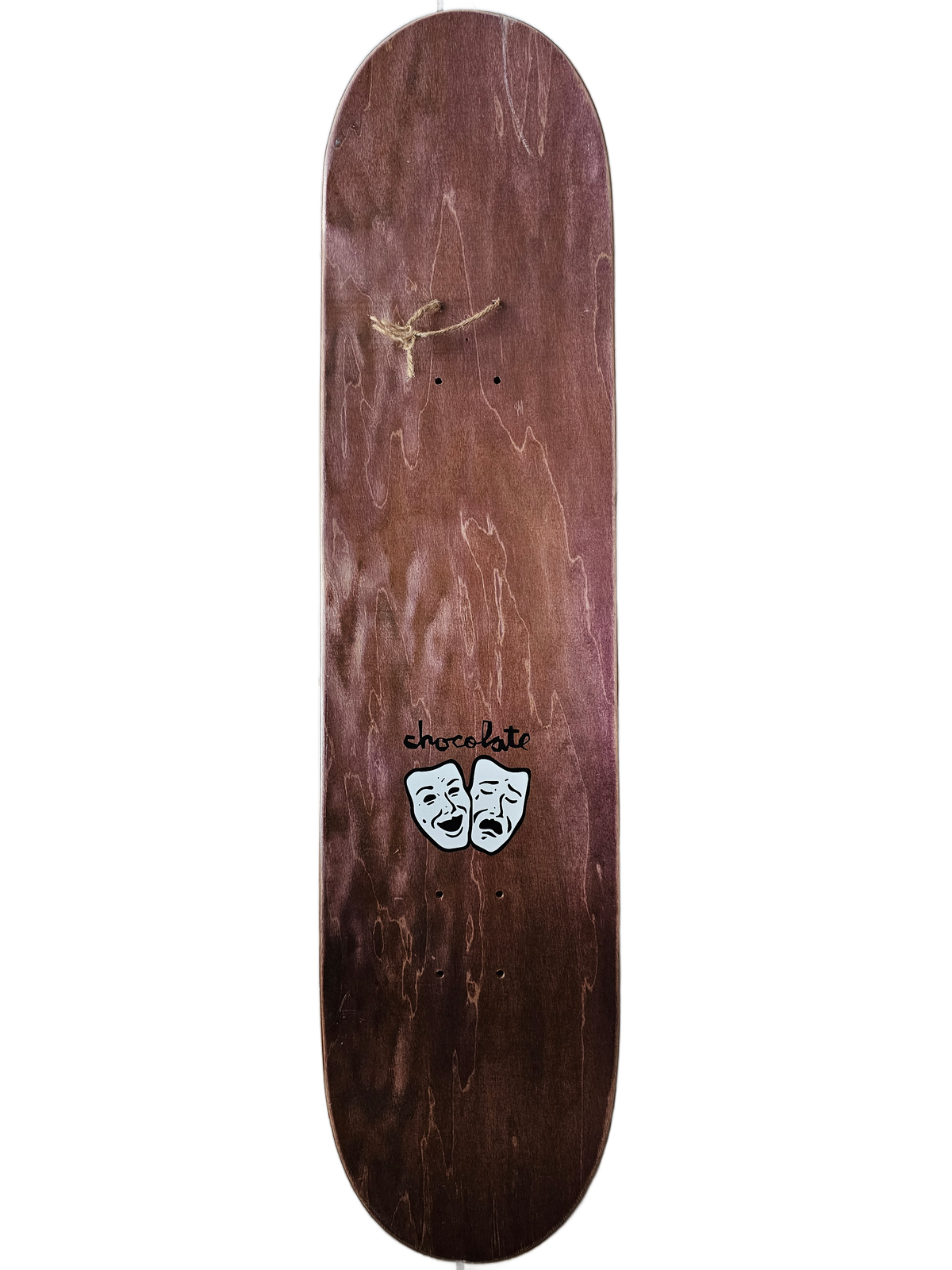 Cutout view of ungripped woodgrain deck top