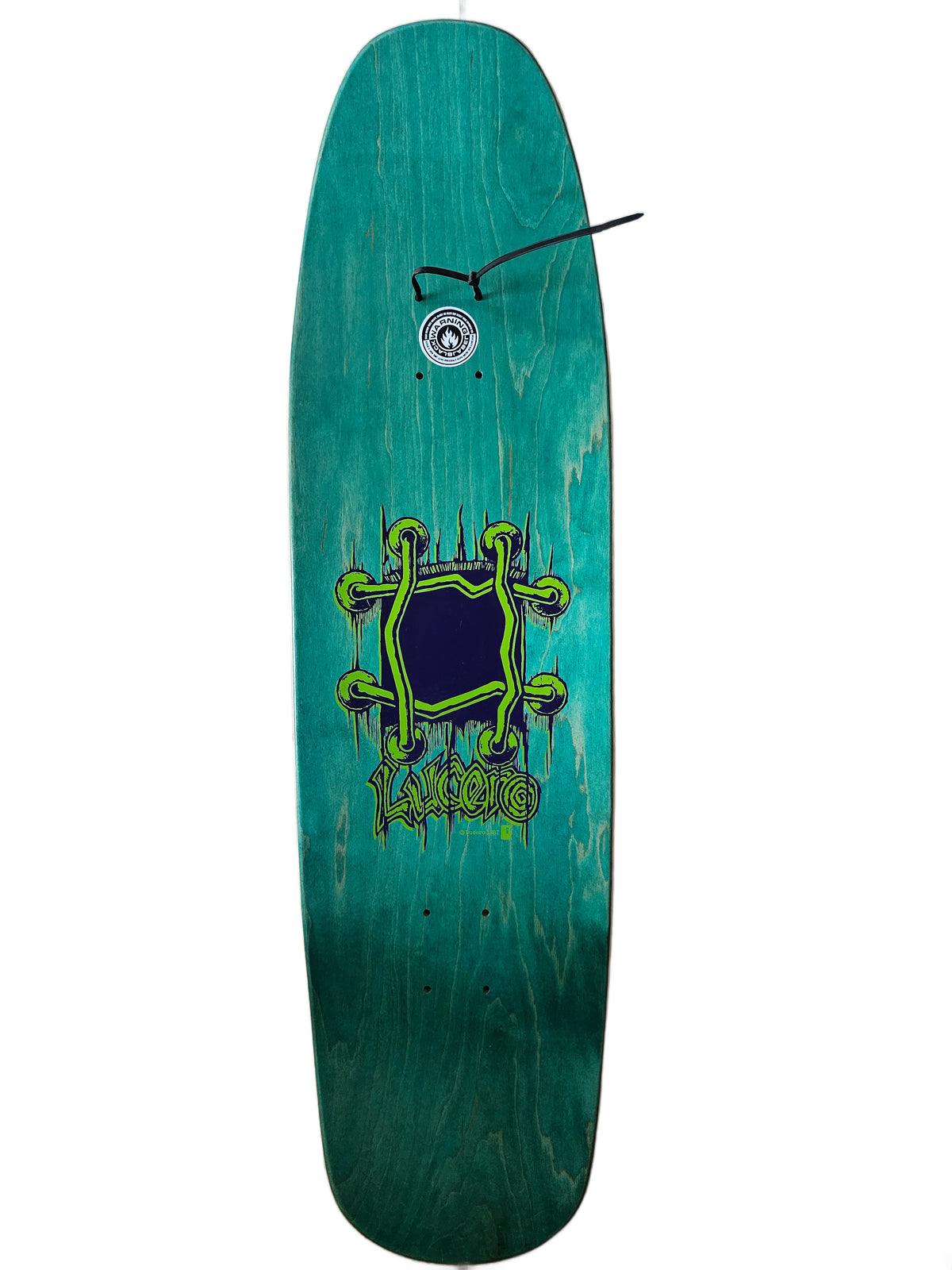 Black Label John Lucero "Jester Behind Bars" Deck – Teal Woodgrain (NOS)