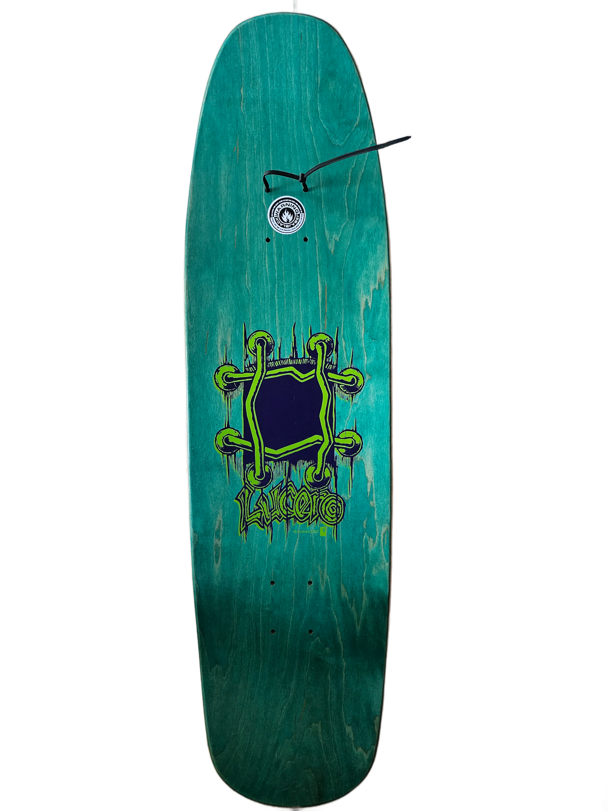 Black Label John Lucero "Jester Behind Bars" Deck – Teal Woodgrain (NOS)