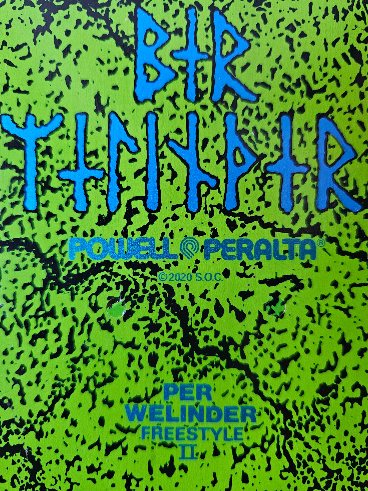 Powell Peralta Per Welinder "Freestyle II" Nordic Skull Deck – Lime Green (NOS)