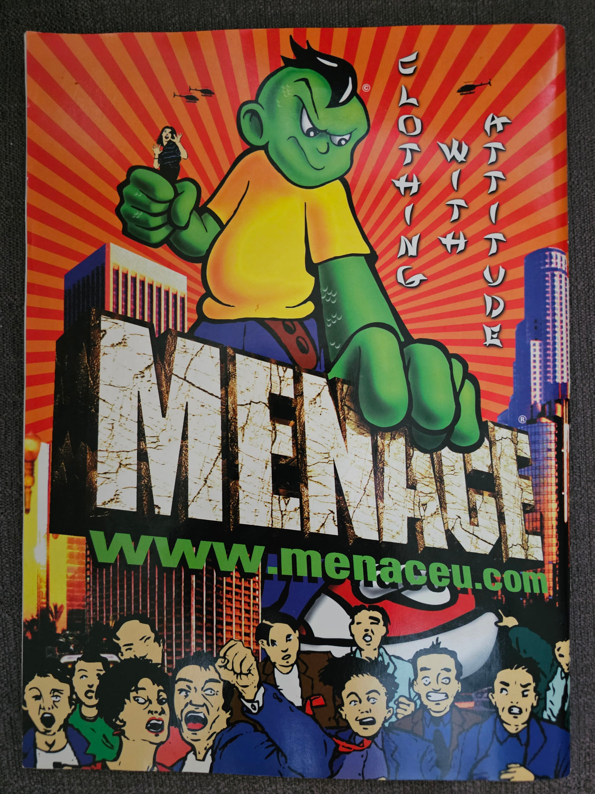 Menace Clothing with Attitude back-cover advertisement