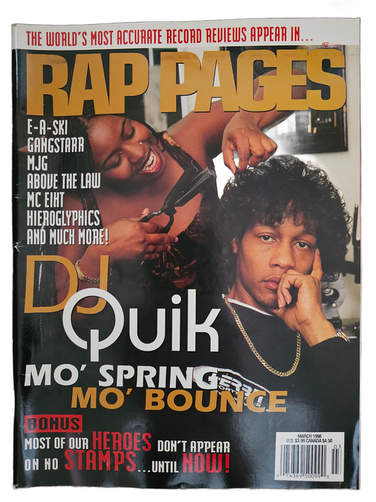 Rap Pages March 1998 DJ Quik barbershop front cover