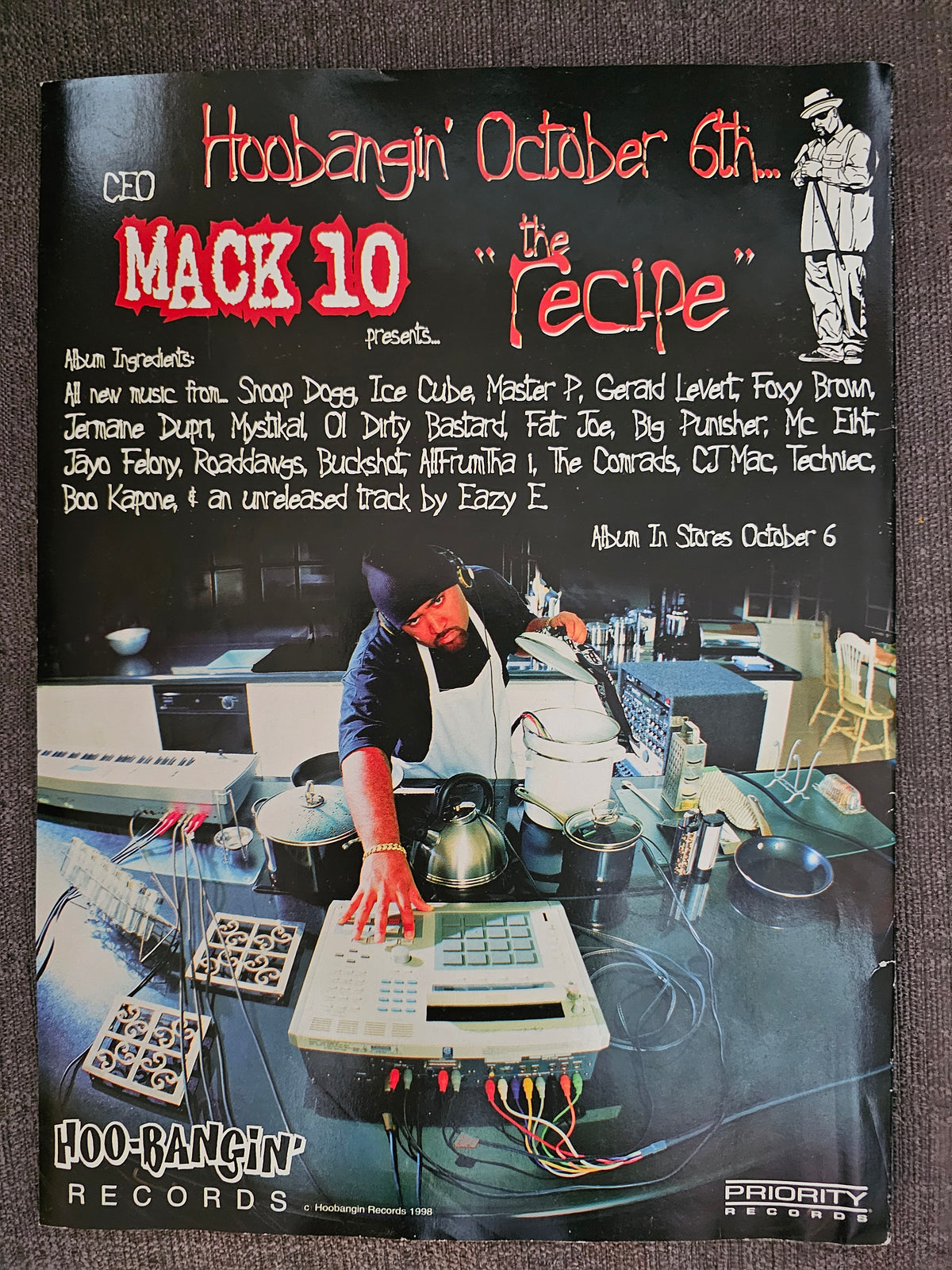 Mack 10 The Recipe Hoo-Bangin Records back-cover advertisement
