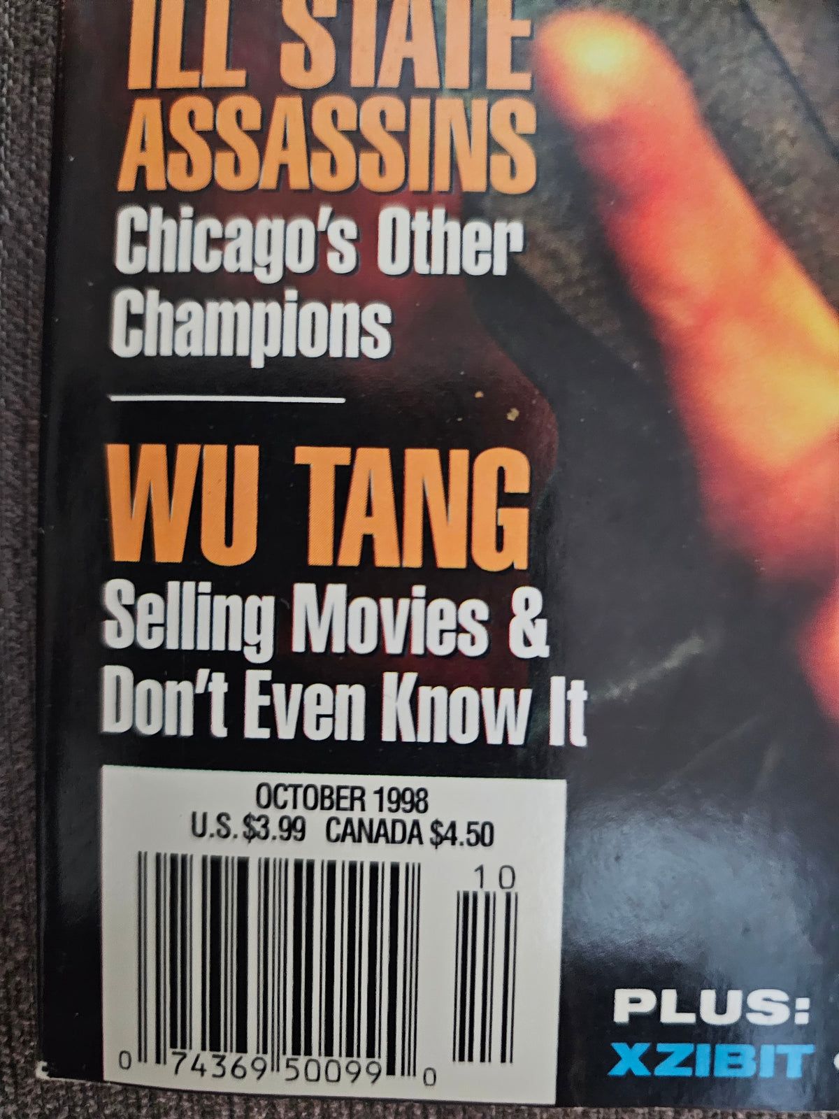 October 1998 issue date and barcode close-up