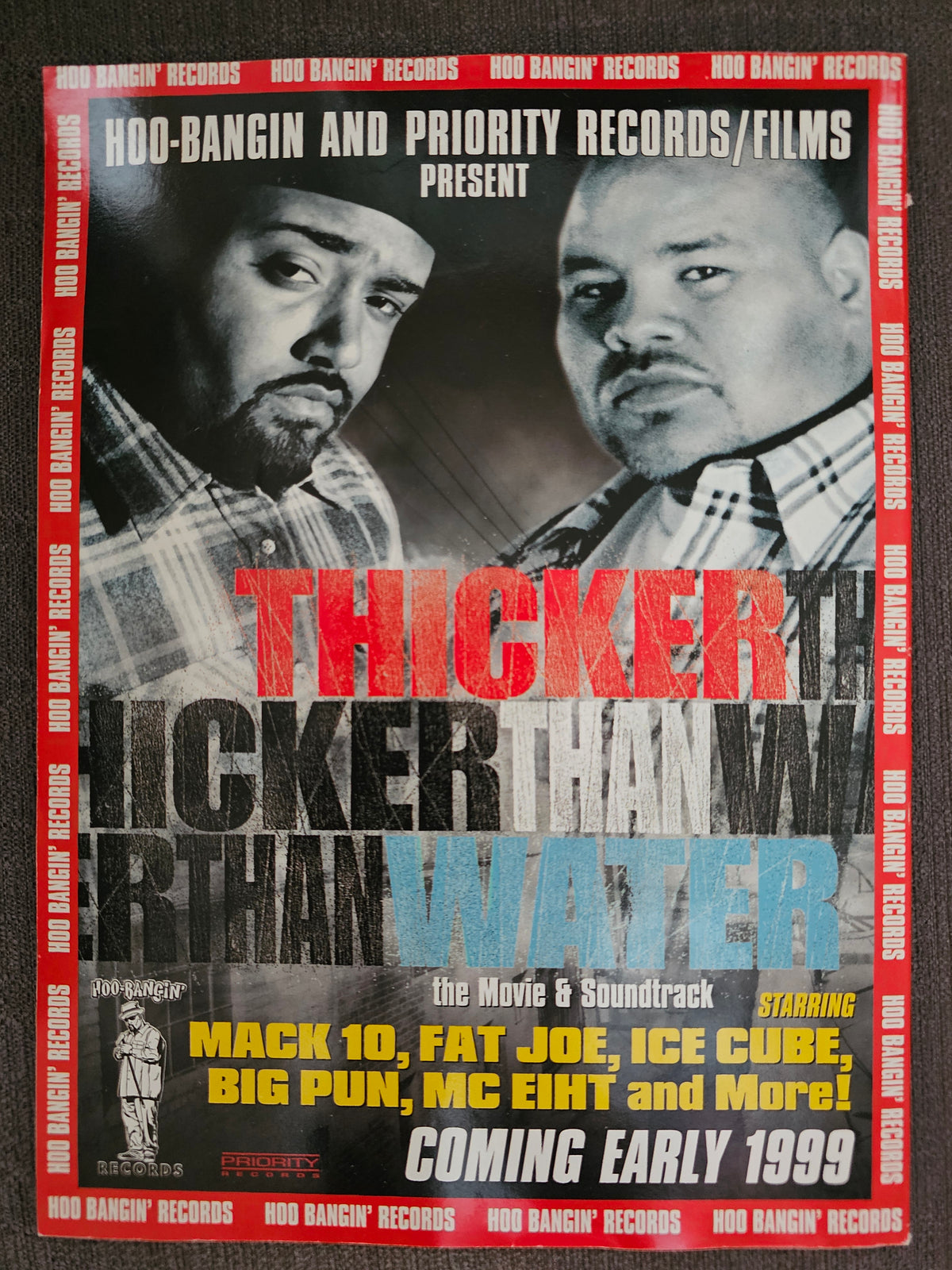 Thicker Than Water movie and soundtrack back-cover advertisement
