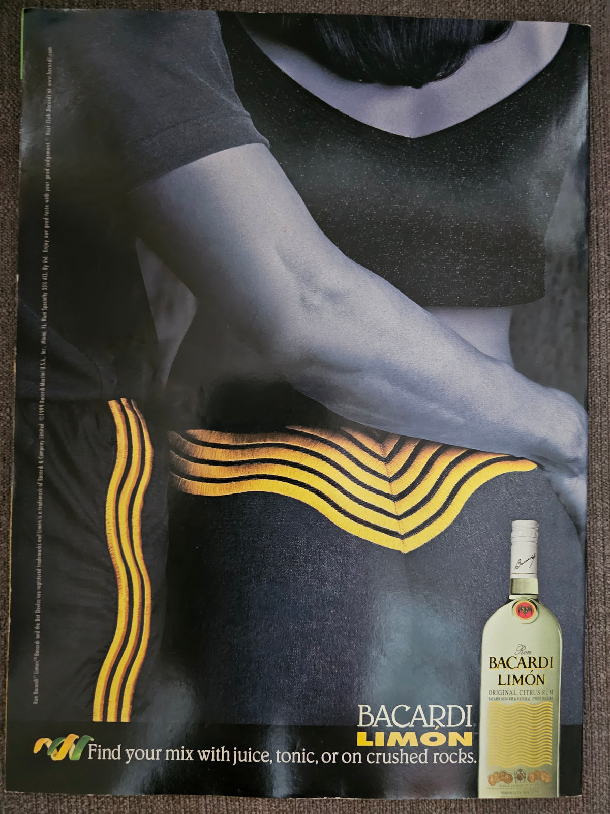 Bacardi Limon back-cover advertisement