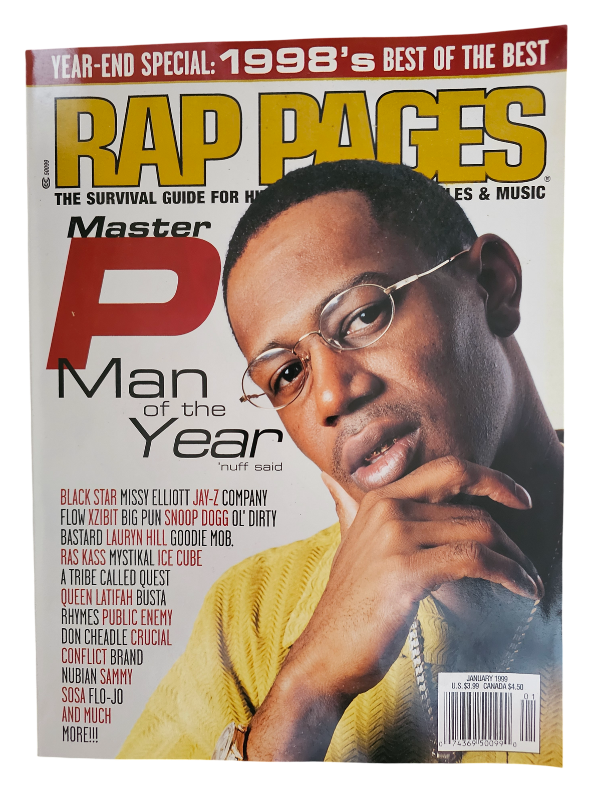 Rap Pages January 1999 Master P Man of the Year front cover
