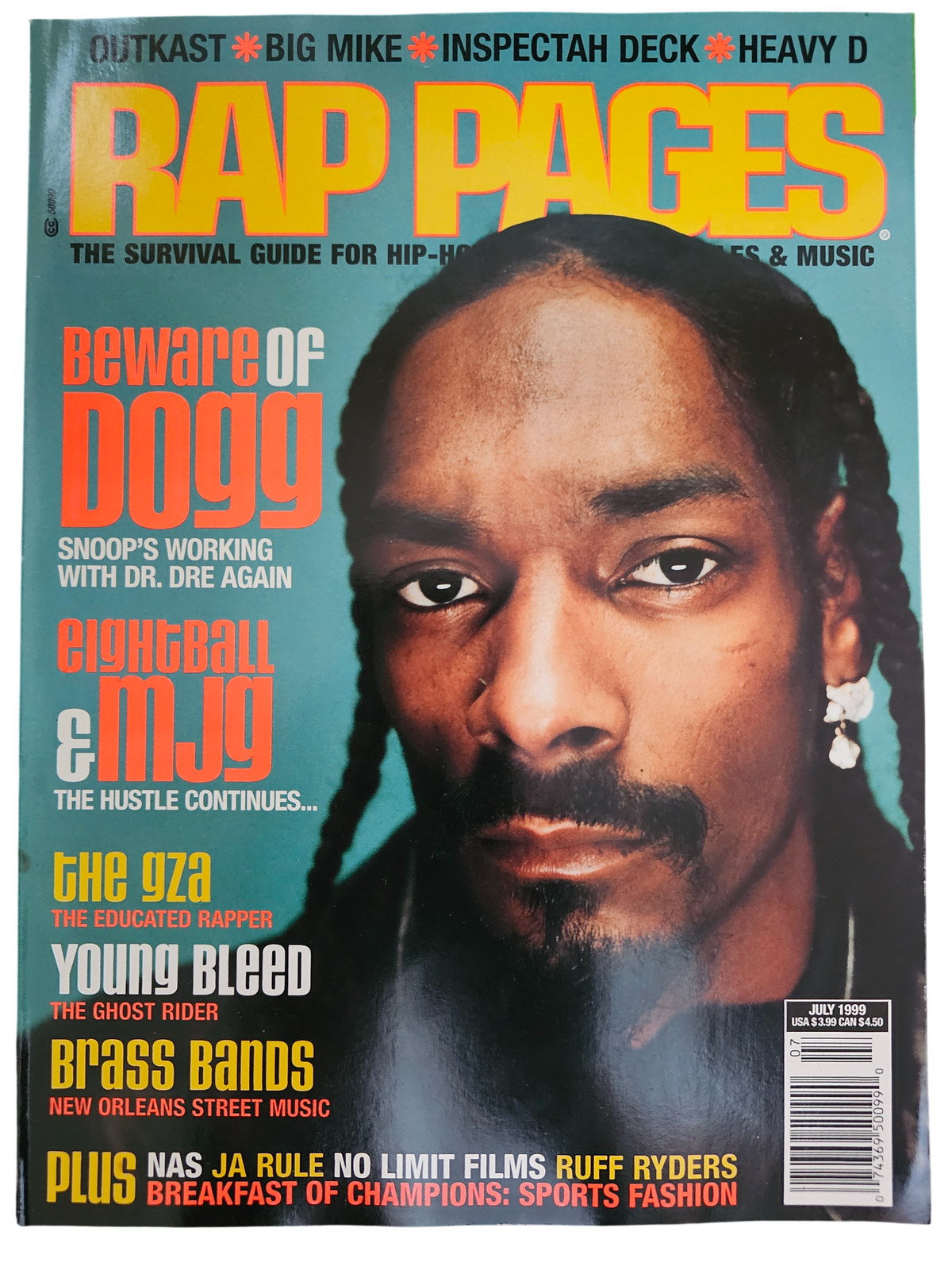 Rap Pages July 1999 Snoop Dogg front cover