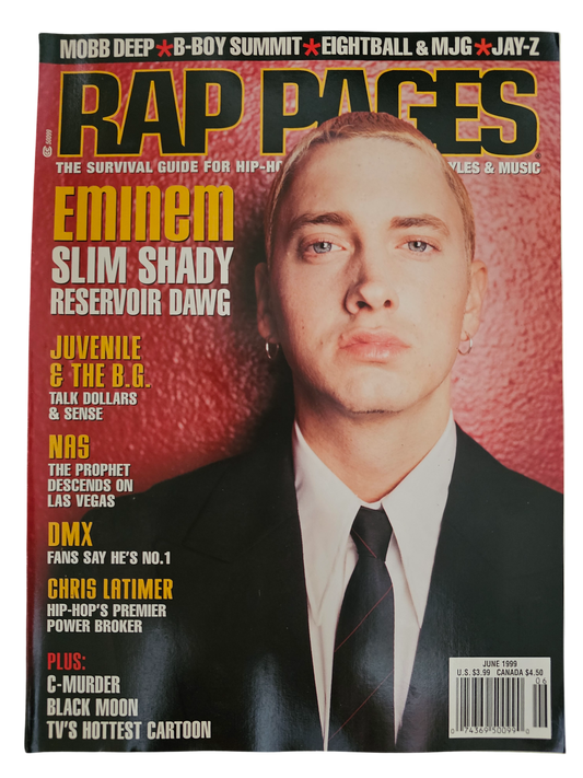 Rap Pages June 1999 Eminem suit-and-tie front cover