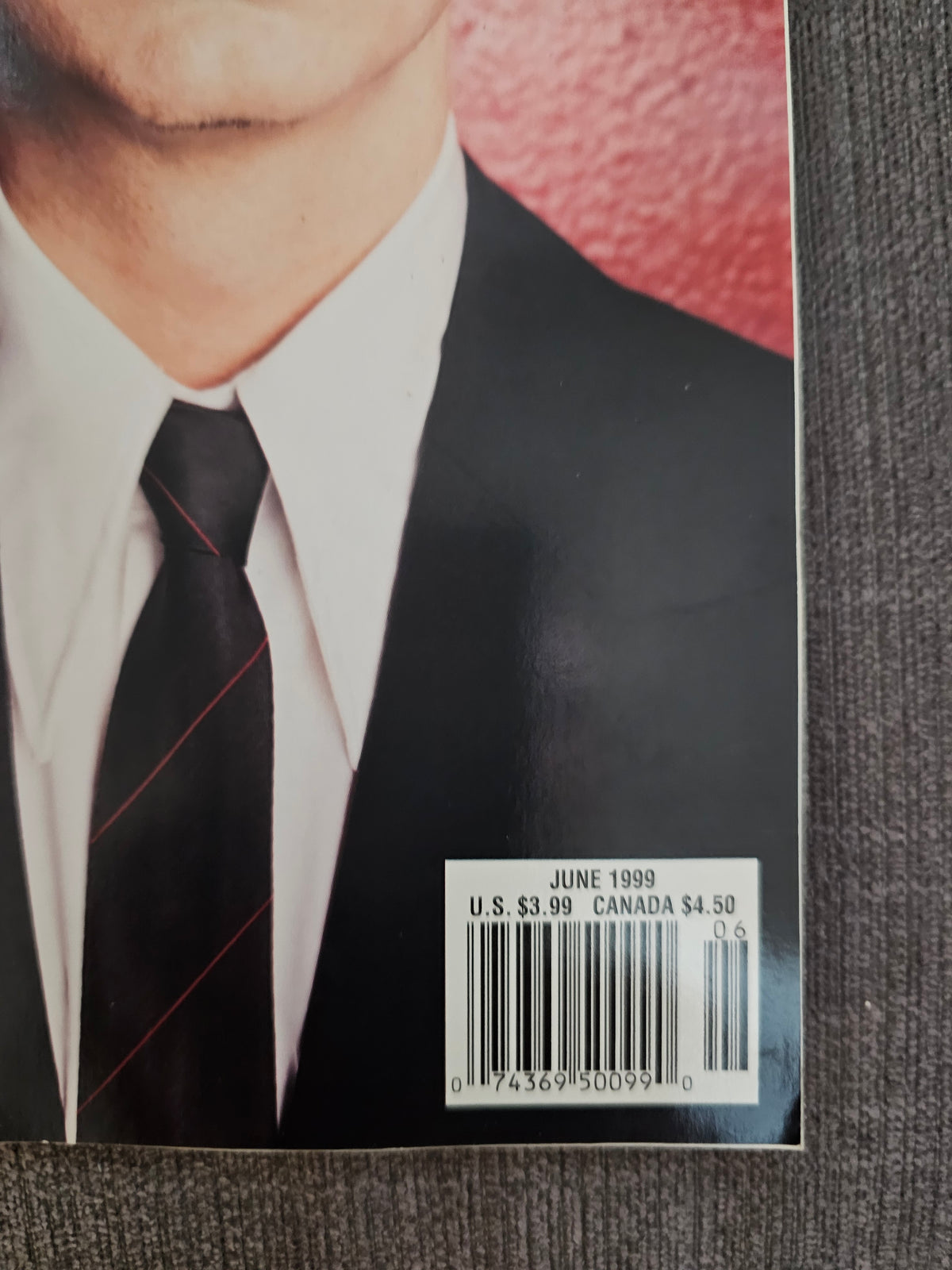 June 1999 issue date and barcode close-up