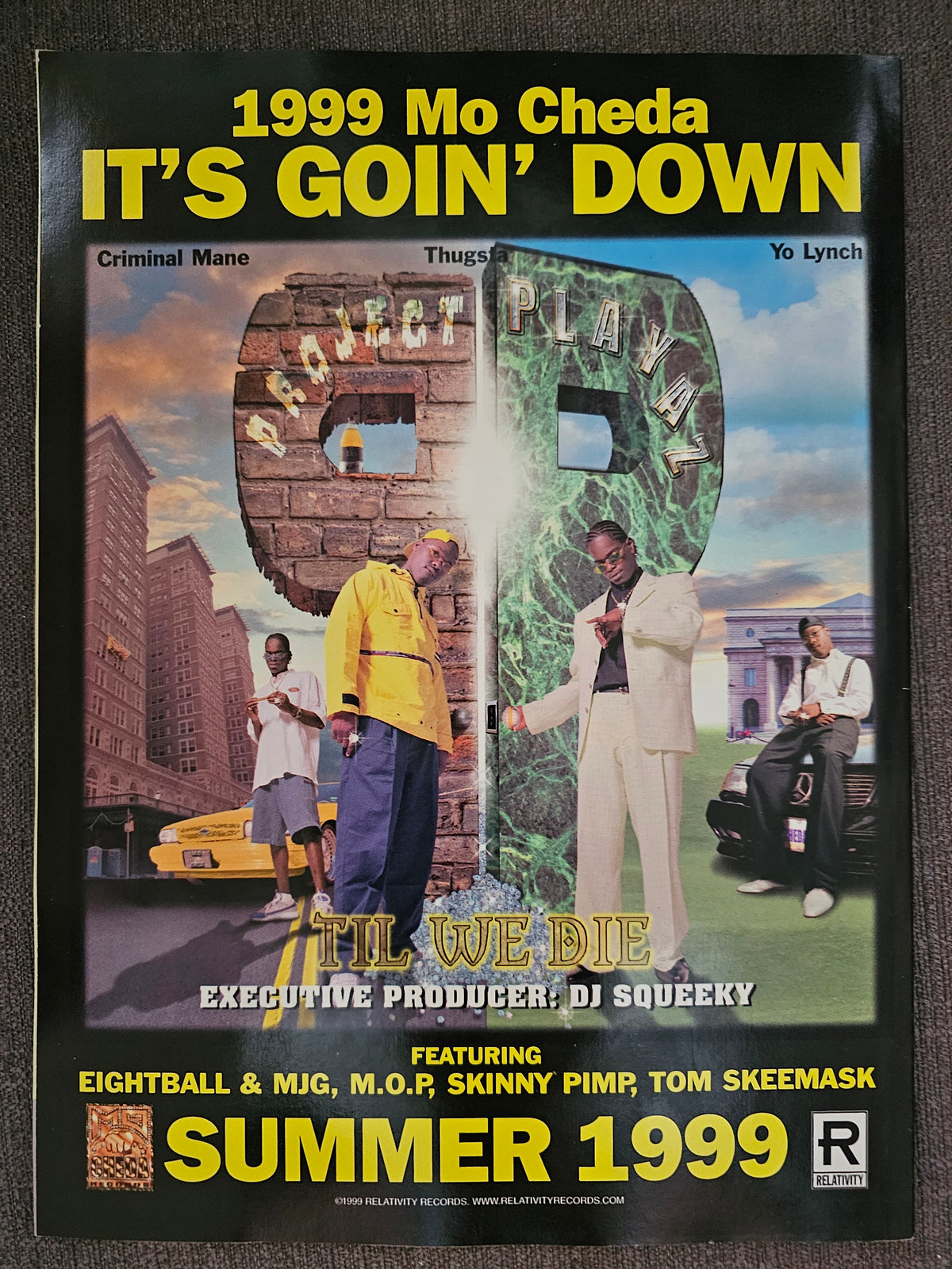 Concrete Playaz Til We Die summer 1999 back-cover advertisement