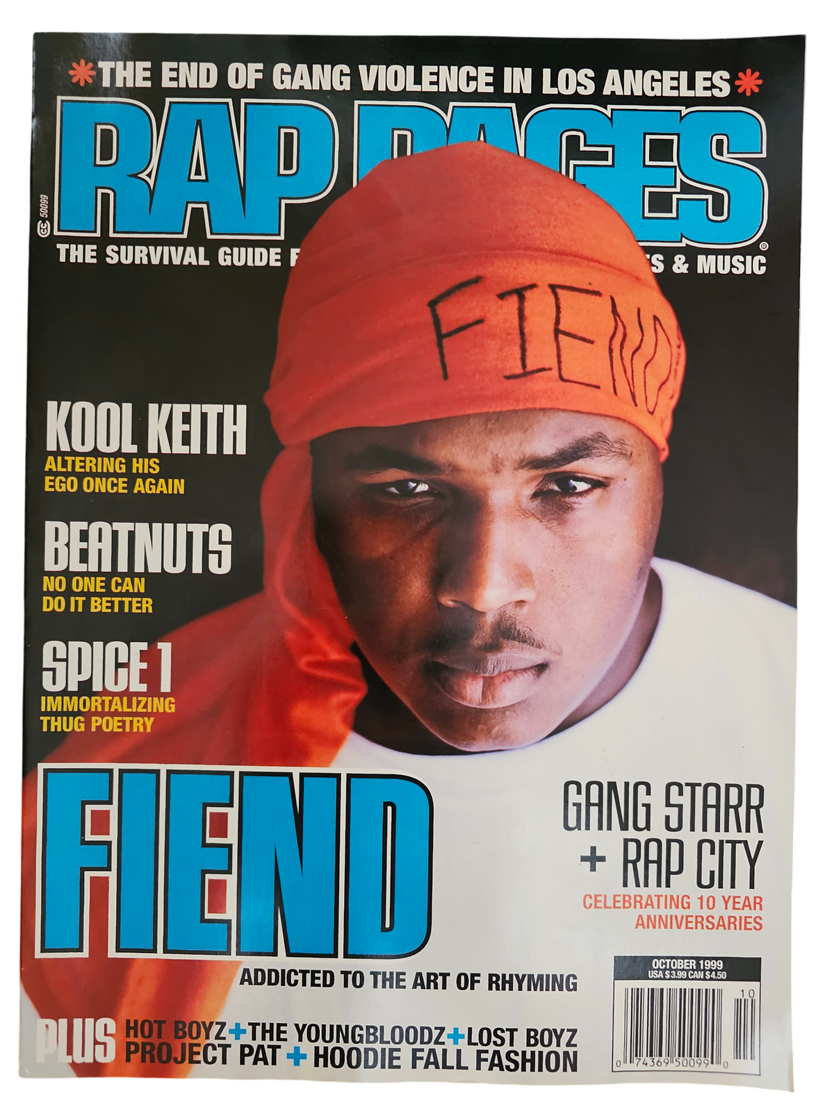 Rap Pages October 1999 Fiend front cover