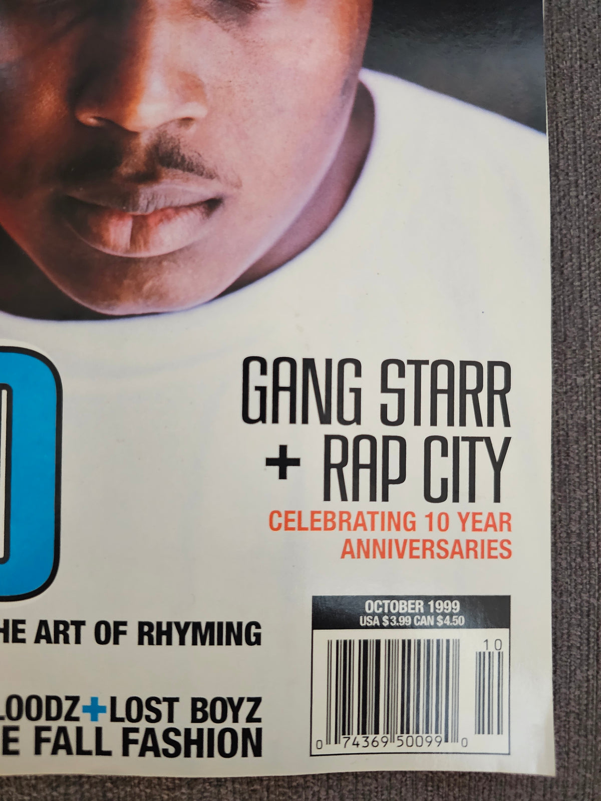 October 1999 issue date and barcode detail