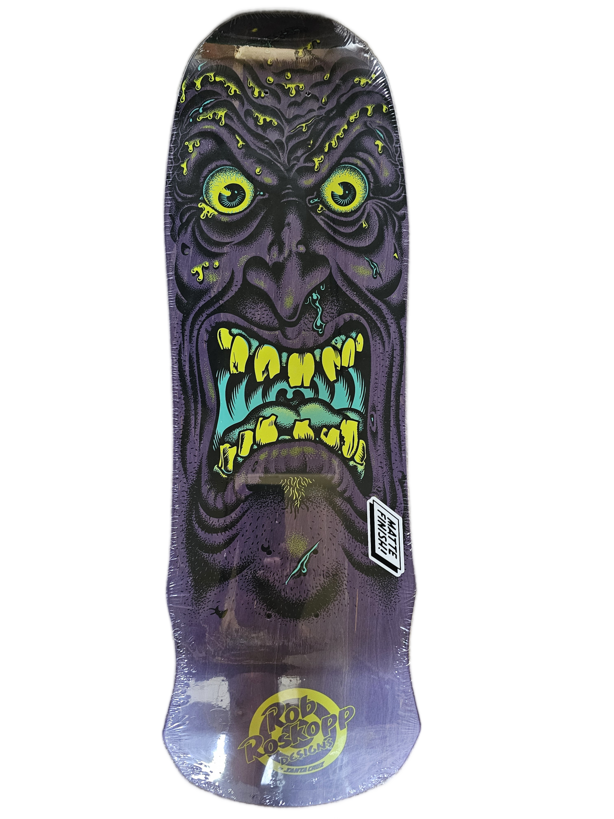 Santa Cruz Rob Roskopp Face skateboard deck with background removed
