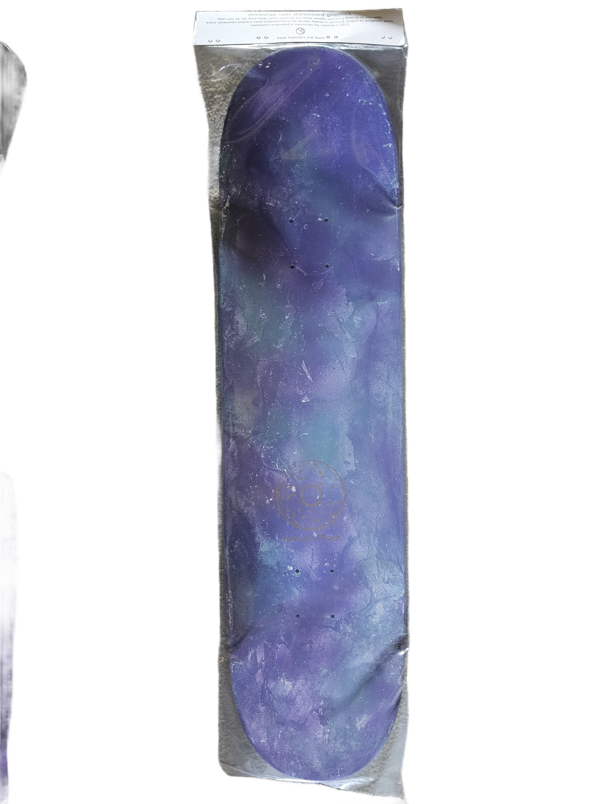 Nonexistent "Cowabunga Dudes" Skateboard Deck - Purple Woodgrain