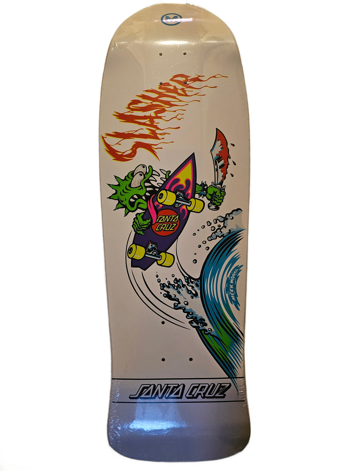 Santa Cruz Keith Meek "OG Slasher" Reissue Deck – White, 10.1" (NOS)