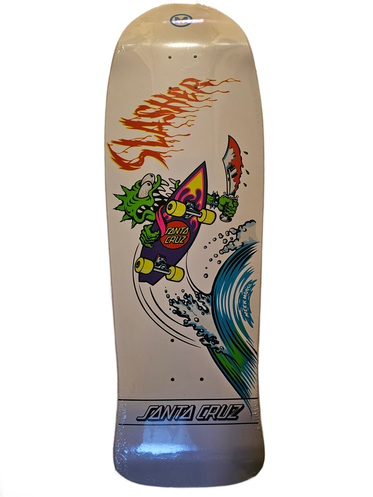 Santa Cruz Keith Meek "OG Slasher" Reissue Deck – White, 10.1" (NOS)