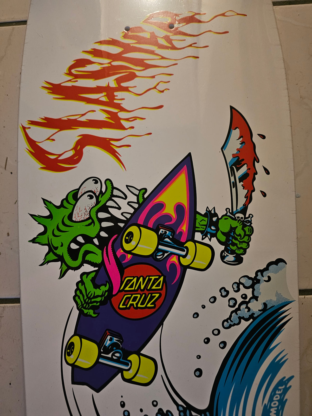 Santa Cruz Keith Meek "OG Slasher" Reissue Deck – White, 10.1" (NOS)