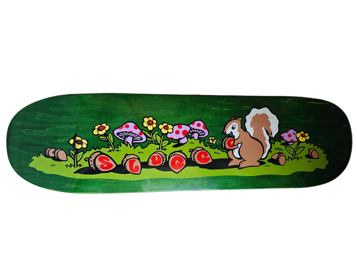 Real Skateboards Rob "Sluggo" Boyce "Squirrel" Deck – Green Woodgrain (NOS)