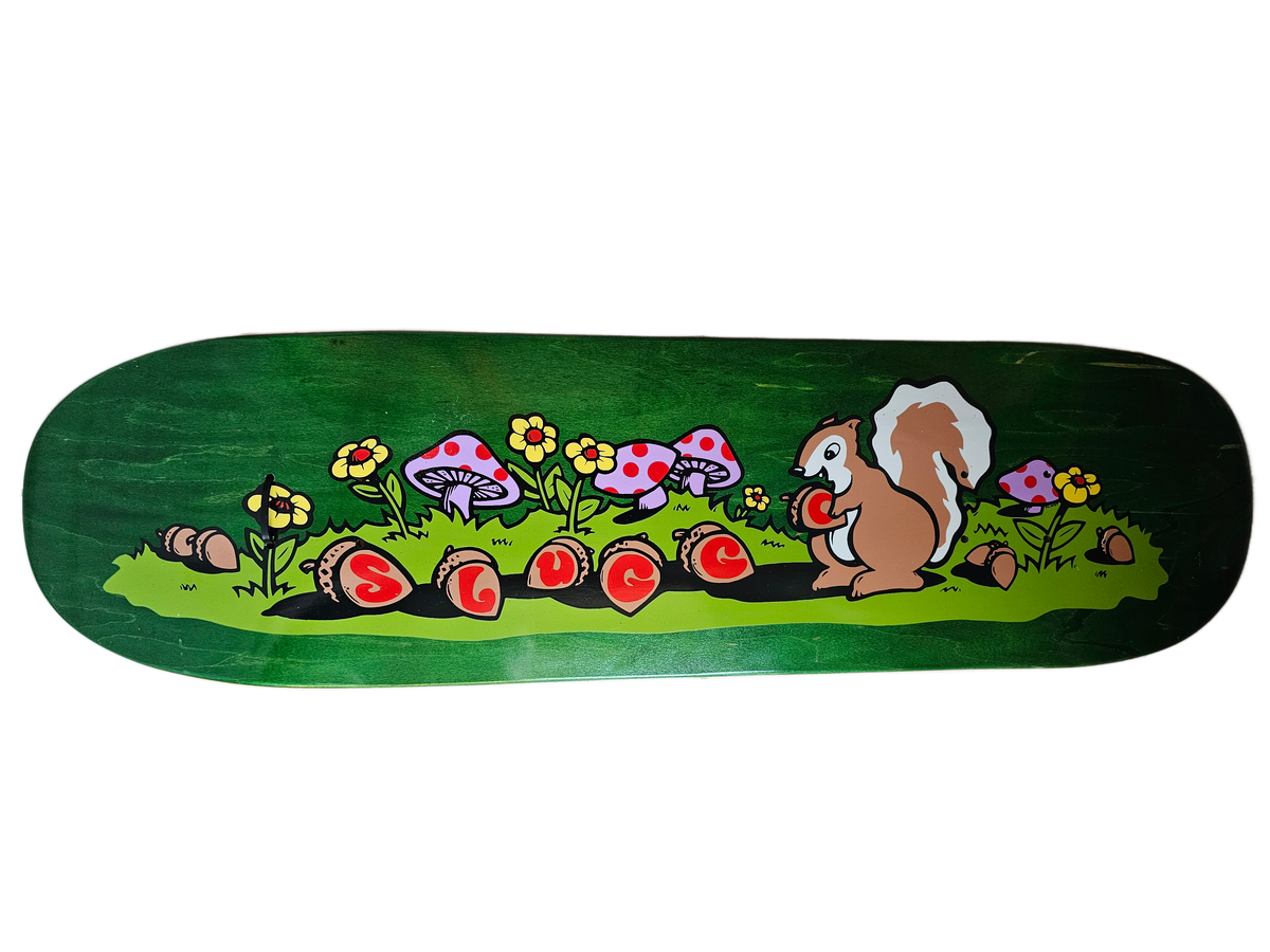 Real Skateboards Rob "Sluggo" Boyce "Squirrel" Deck – Green Woodgrain (NOS)