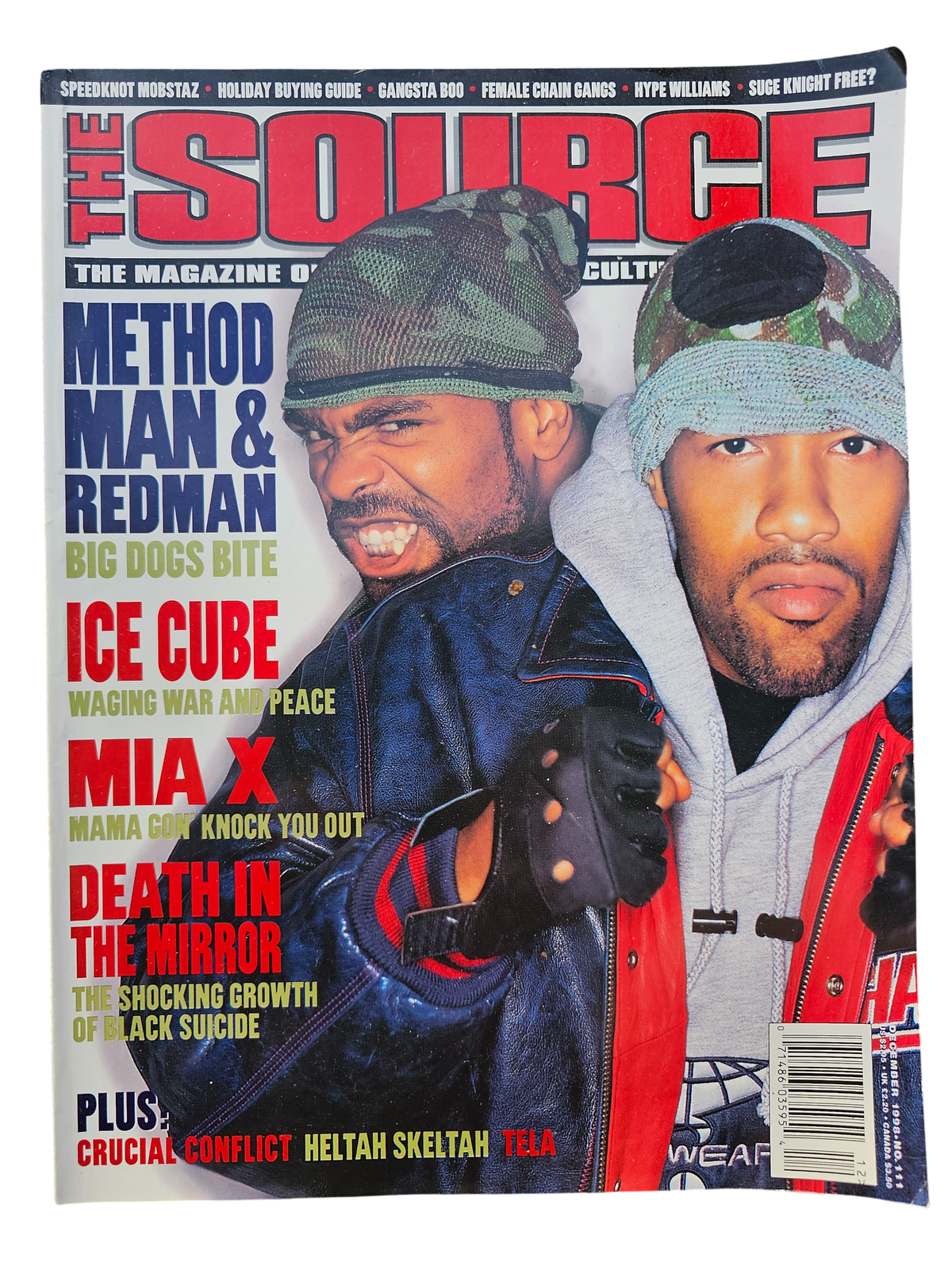 The Source December 1998 issue 111 Method Man and Redman front cover