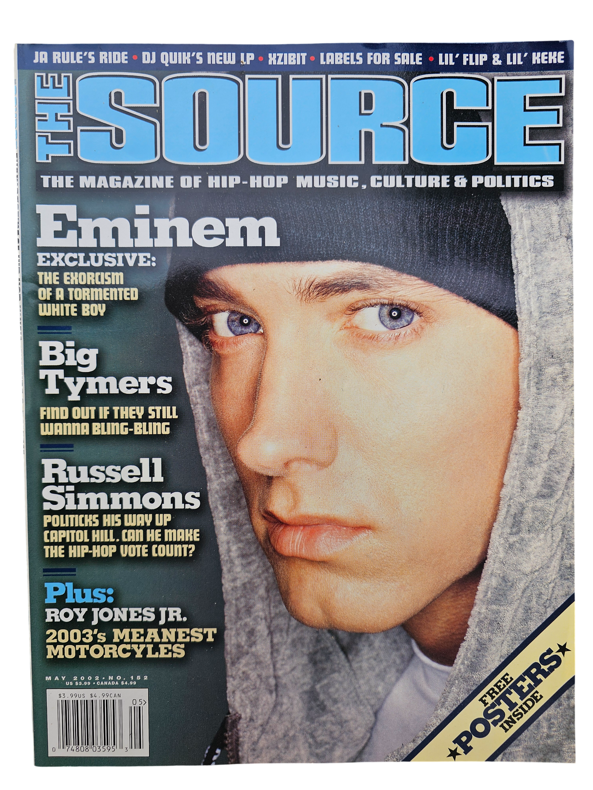 The Source May 2002 issue 152 Eminem front cover