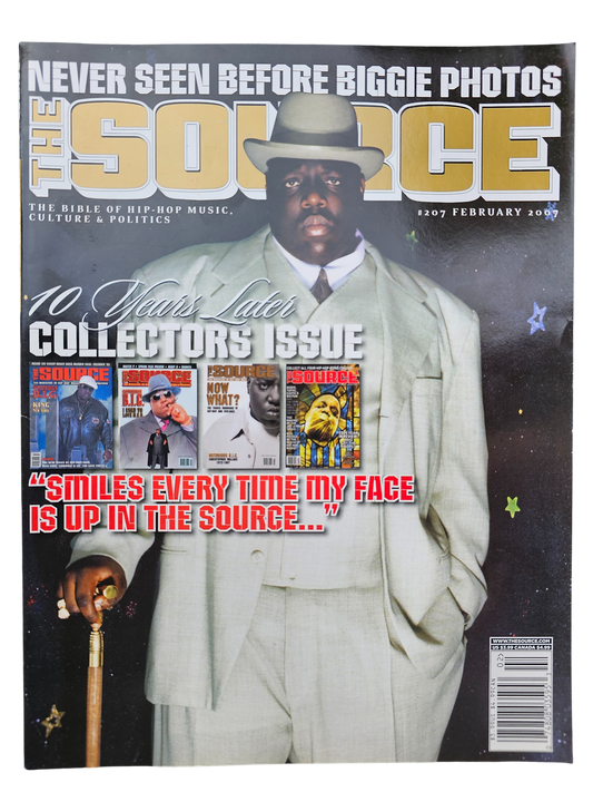 The Source February 2007 issue 207 Notorious BIG 10 Years Later front cover
