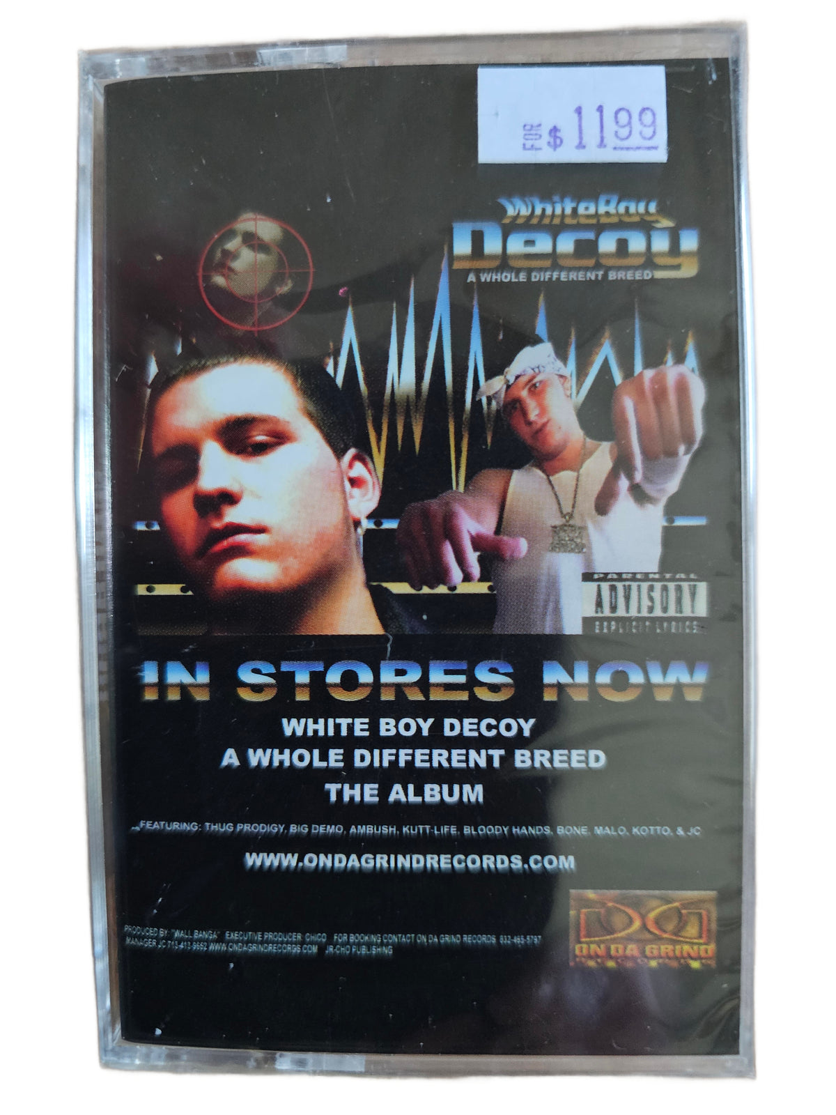 White Boy Decoy A Whole Different Breed cassette front with $11.99 sticker