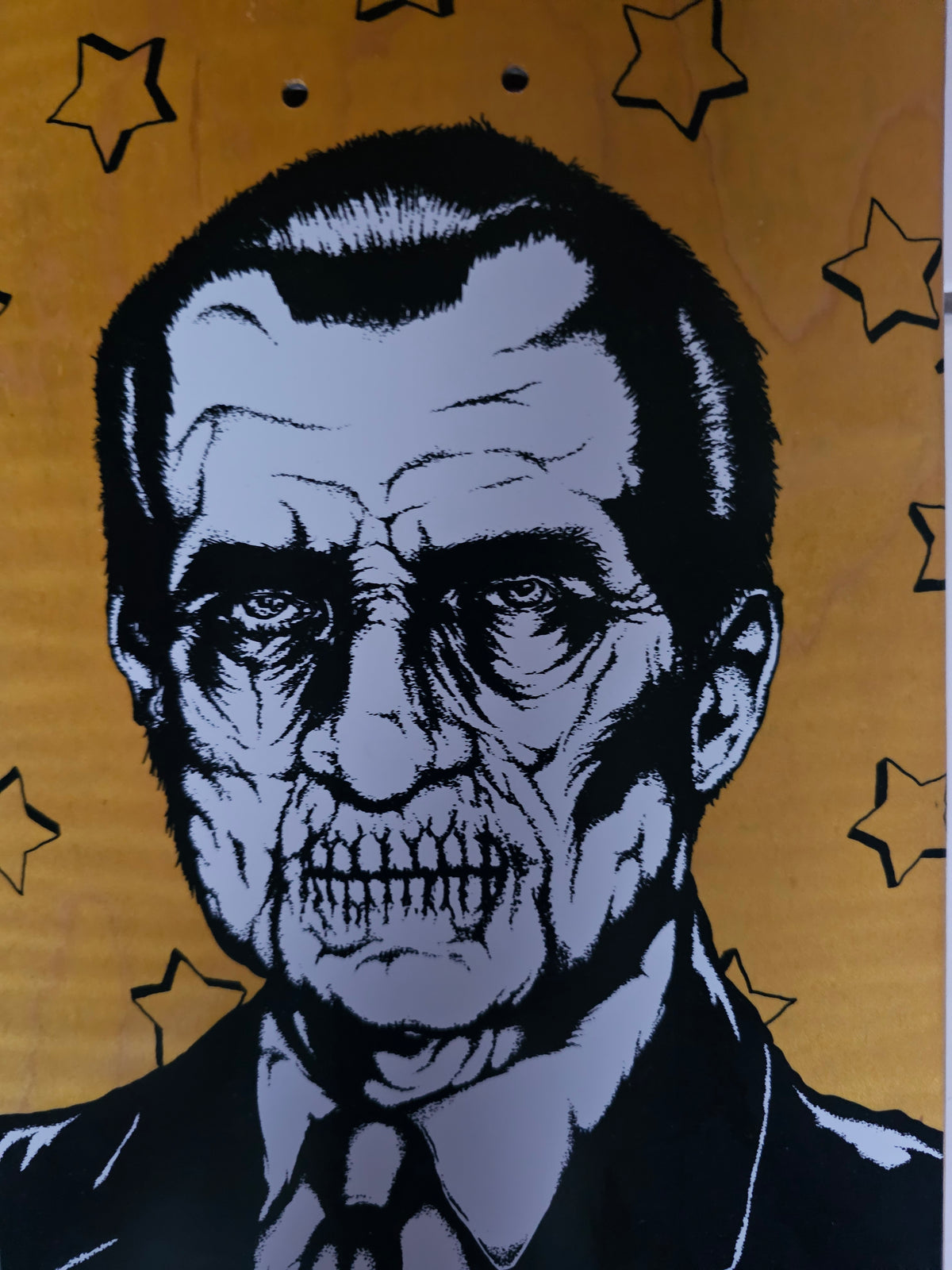 Zero Garrett Hill Skateboard Deck | "Dead Presidents" Nixon Graphic