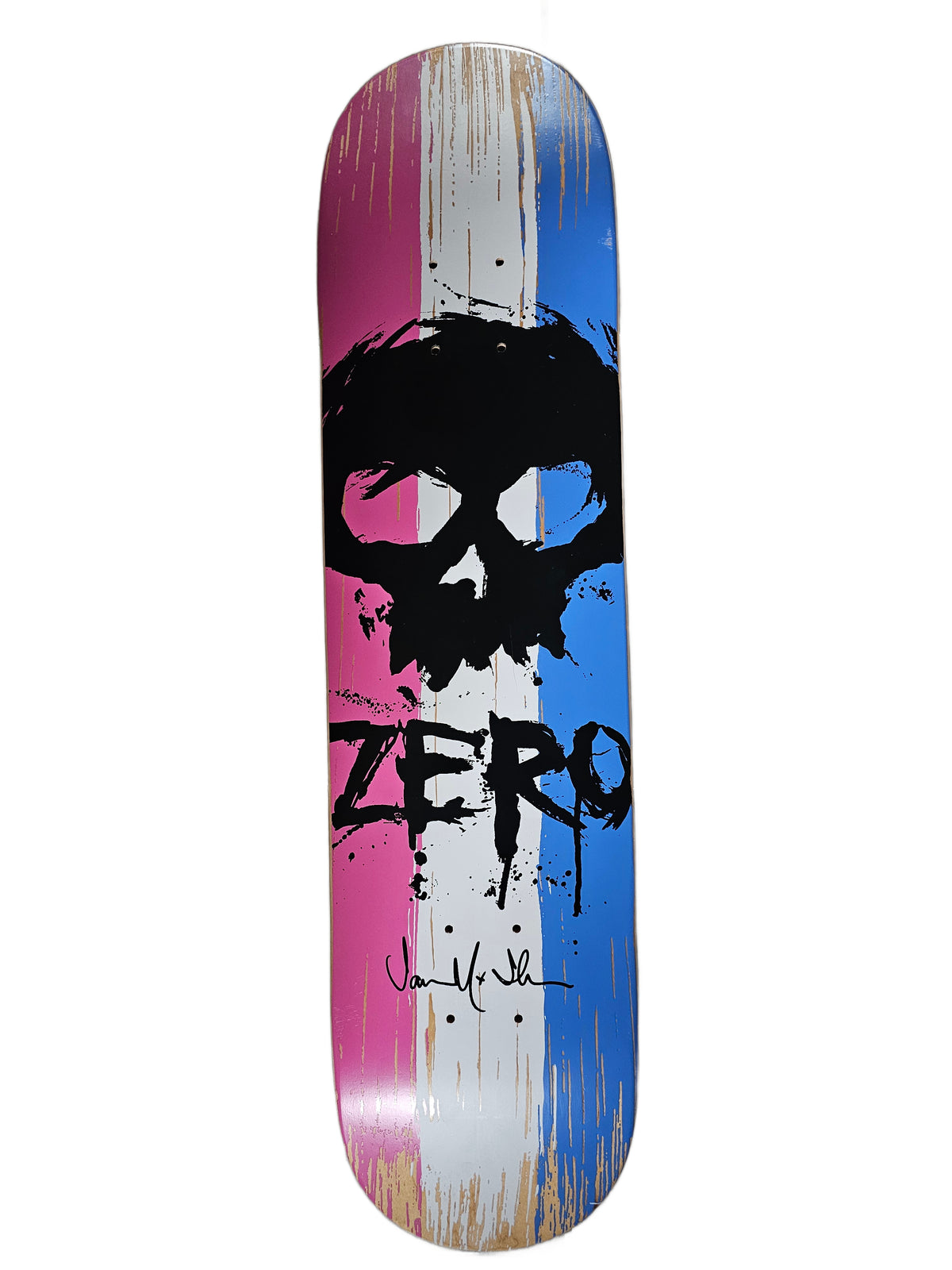 Zero "Skull & Stripes" Jamie Thomas Signed Deck – Pink/White/Blue (NOS)