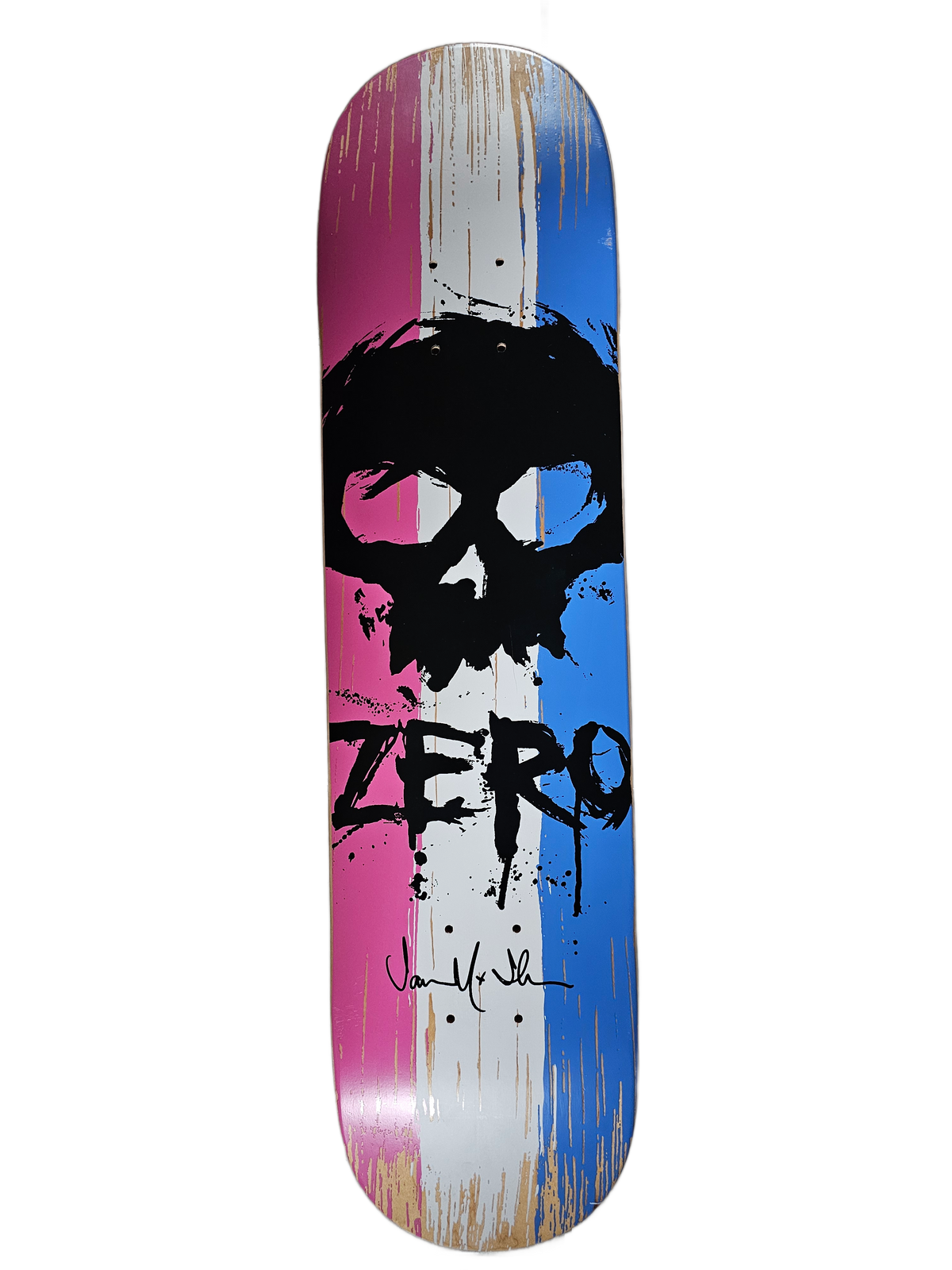 Zero "Skull & Stripes" Jamie Thomas Signed Deck – Pink/White/Blue (NOS)