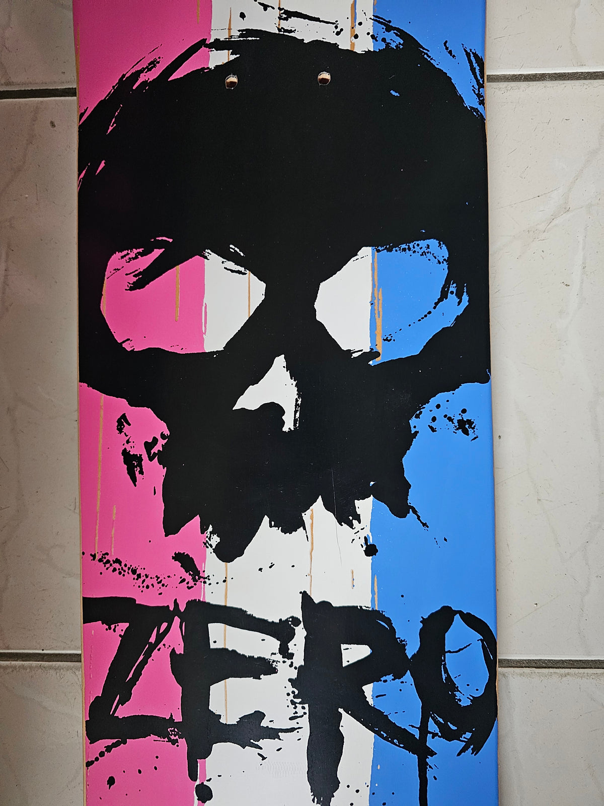 Zero "Skull & Stripes" Jamie Thomas Signed Deck – Pink/White/Blue (NOS)