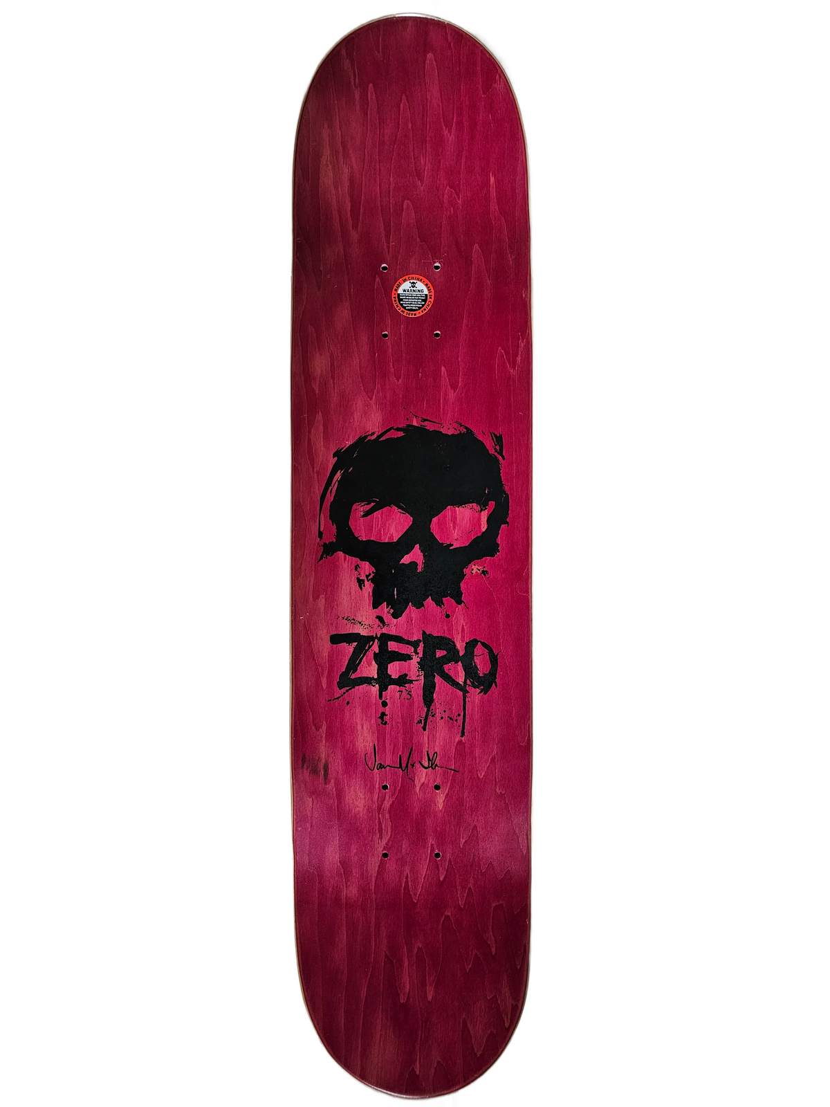 Zero "Skull & Stripes" Jamie Thomas Signed Deck – Pink/White/Blue (NOS)